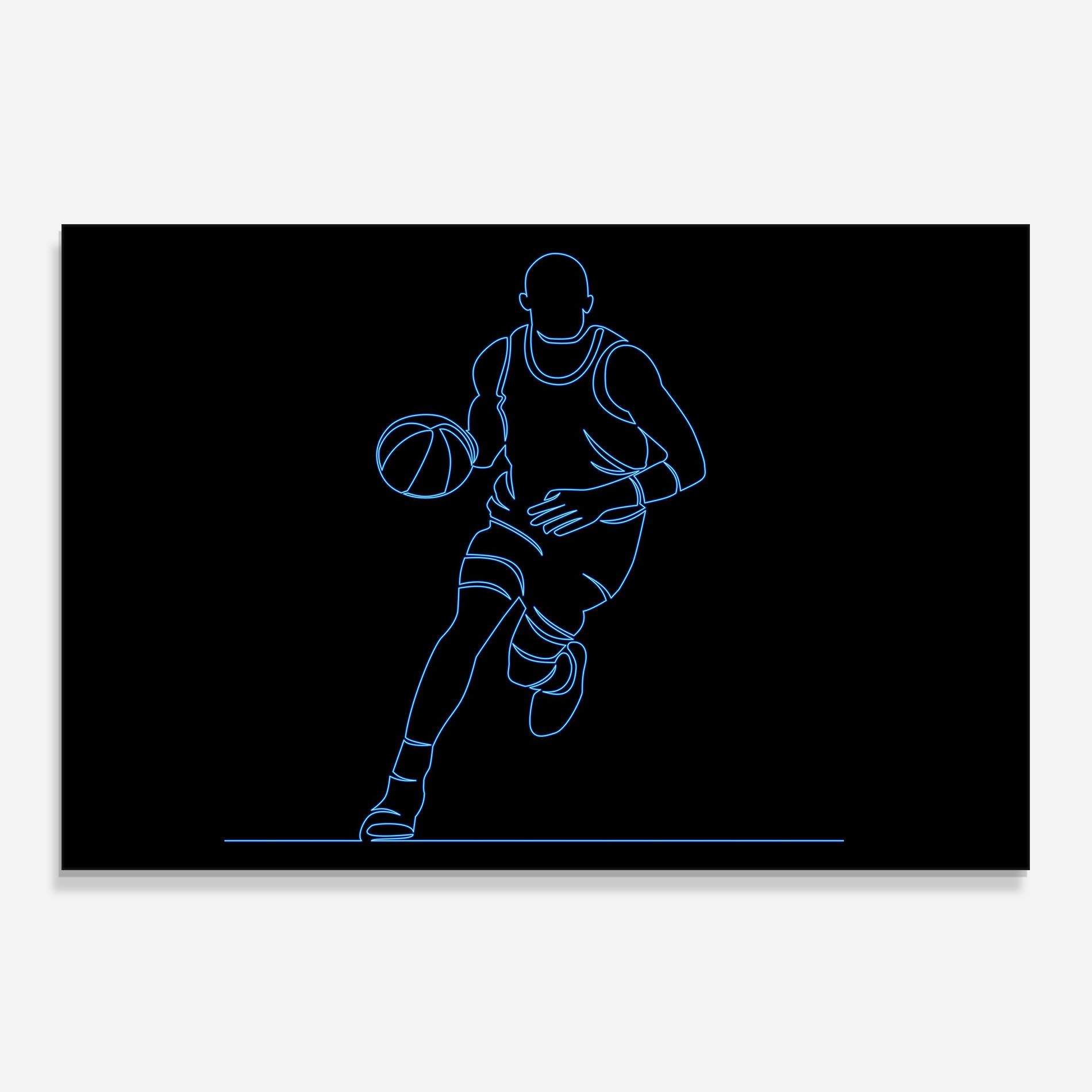 Neon Basketball Player mockup 0