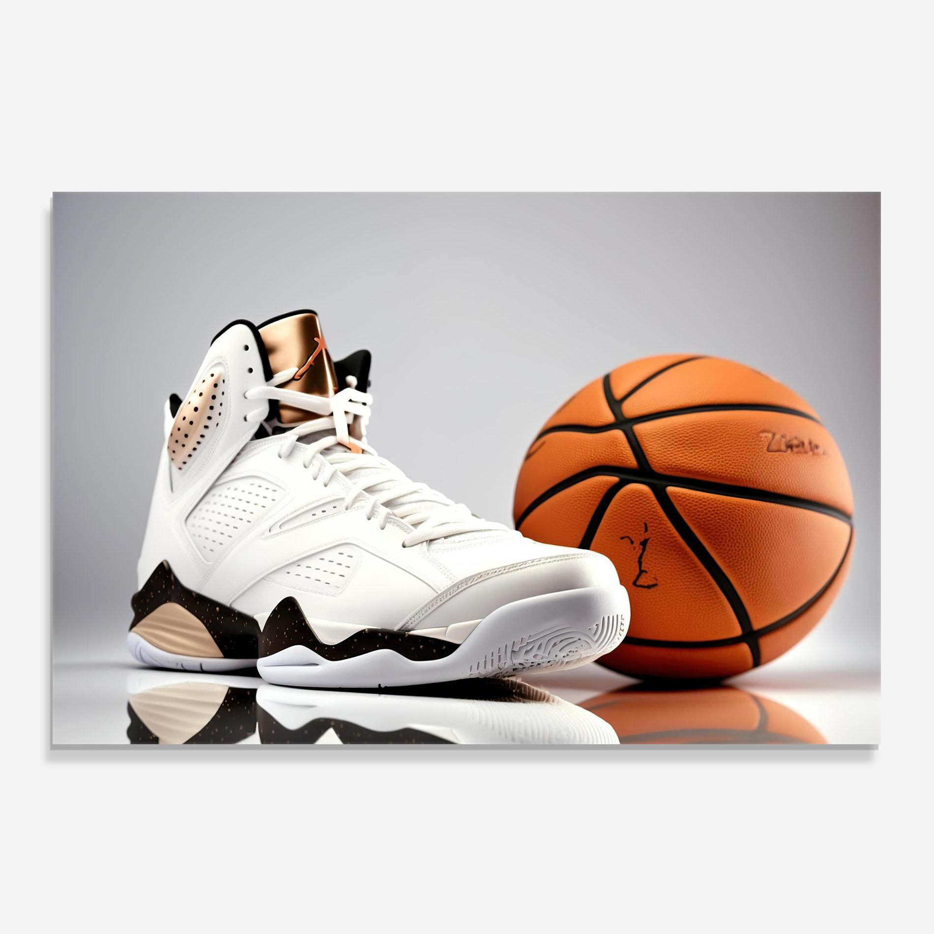 Konyhai üveg hátfal Sport Shoes Basketball mockup 0