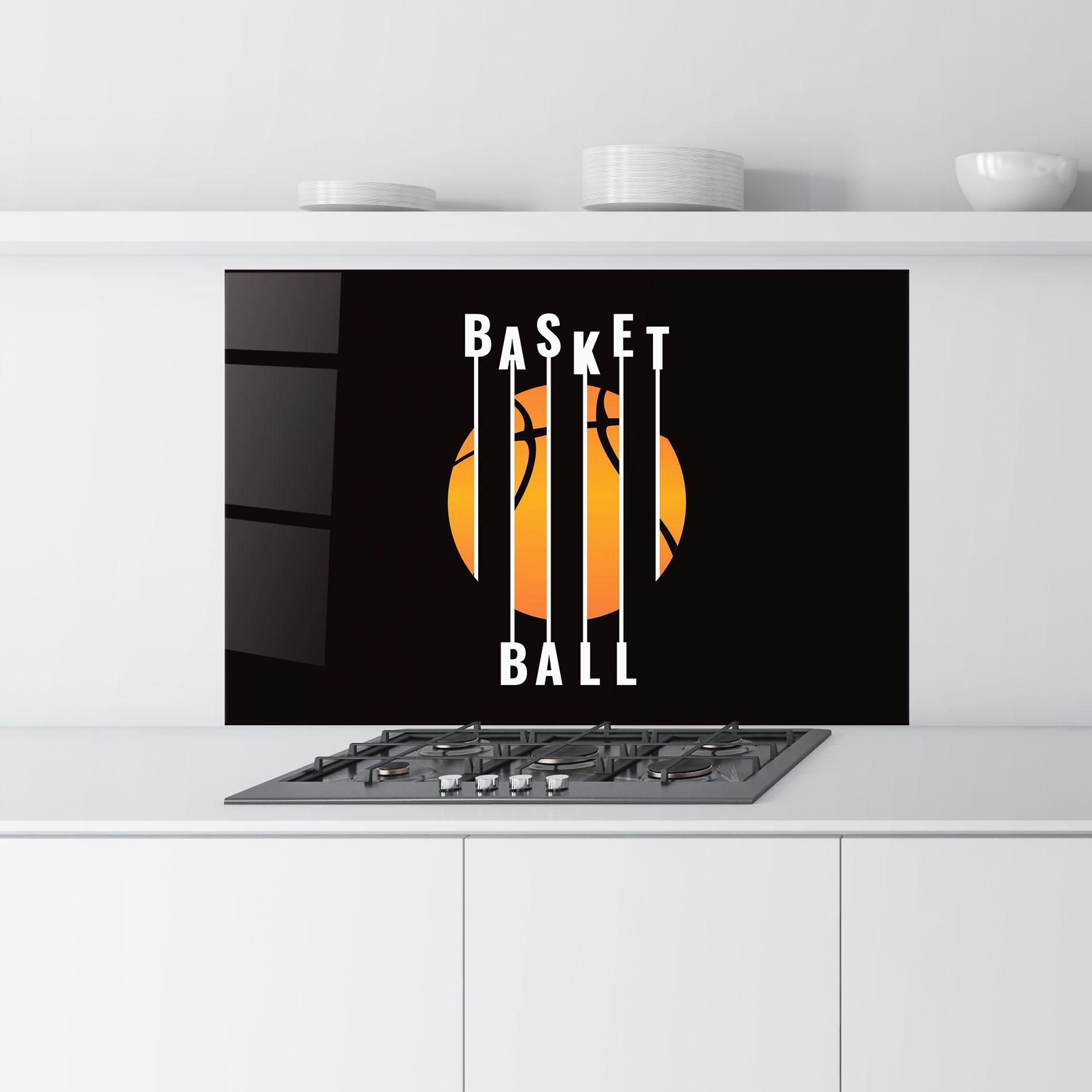Konyhai üveg hátfal Basket Ball mockup 9