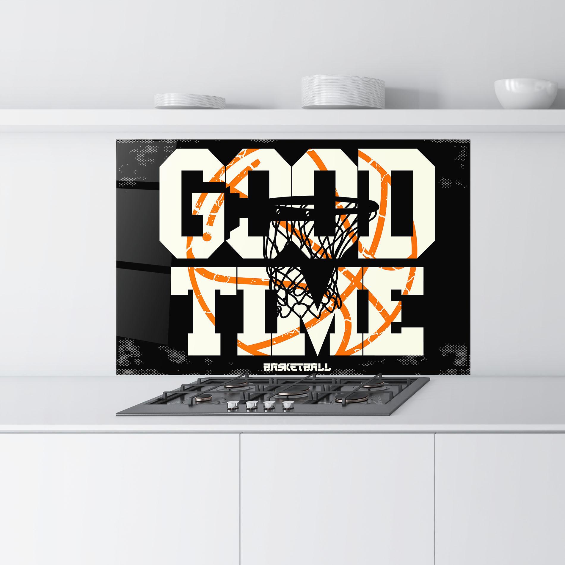 Konyhai üveg hátfal Good Time Basket mockup 9