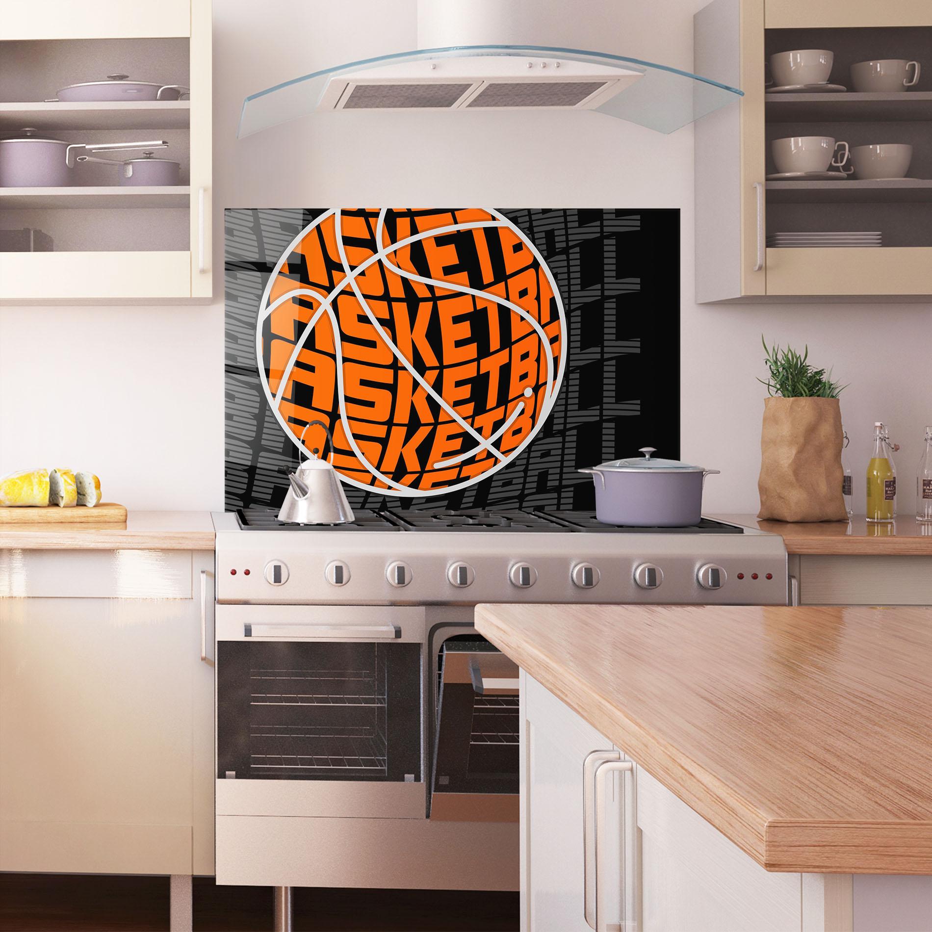 Konyhai üveg hátfal Grey Orange Basket mockup 1