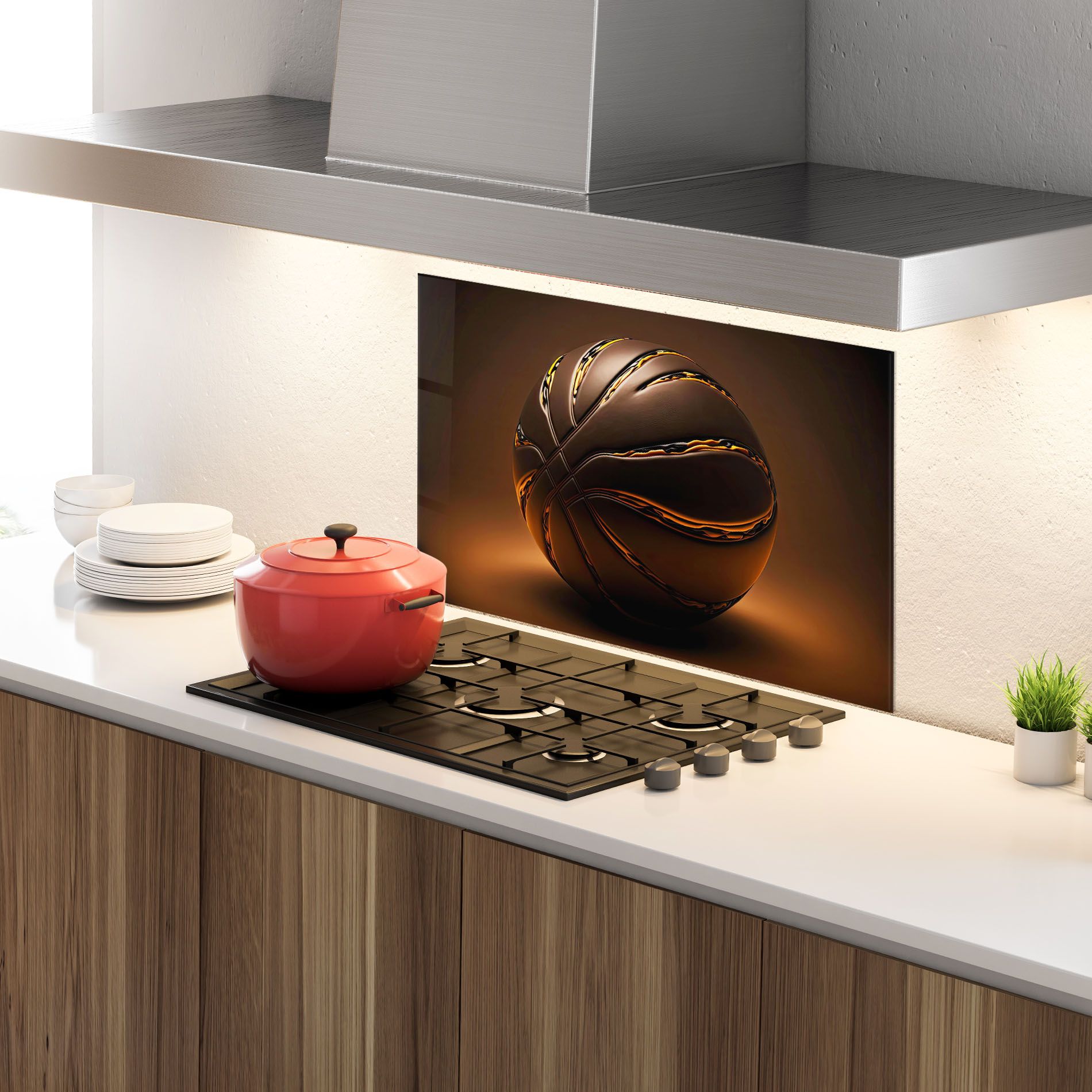 Glossy Basketball mockup 4