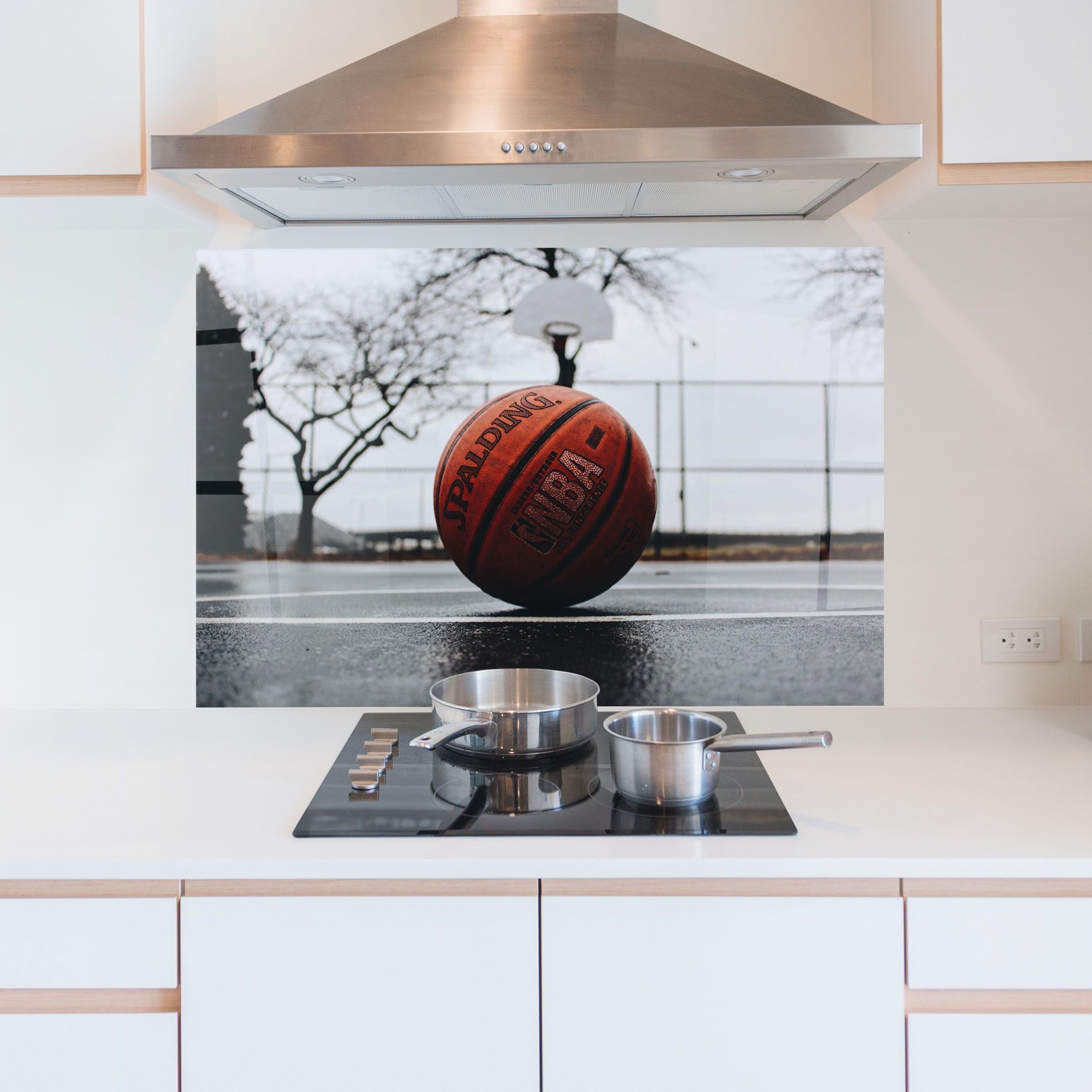 Orange Basketball On Grey mockup 5