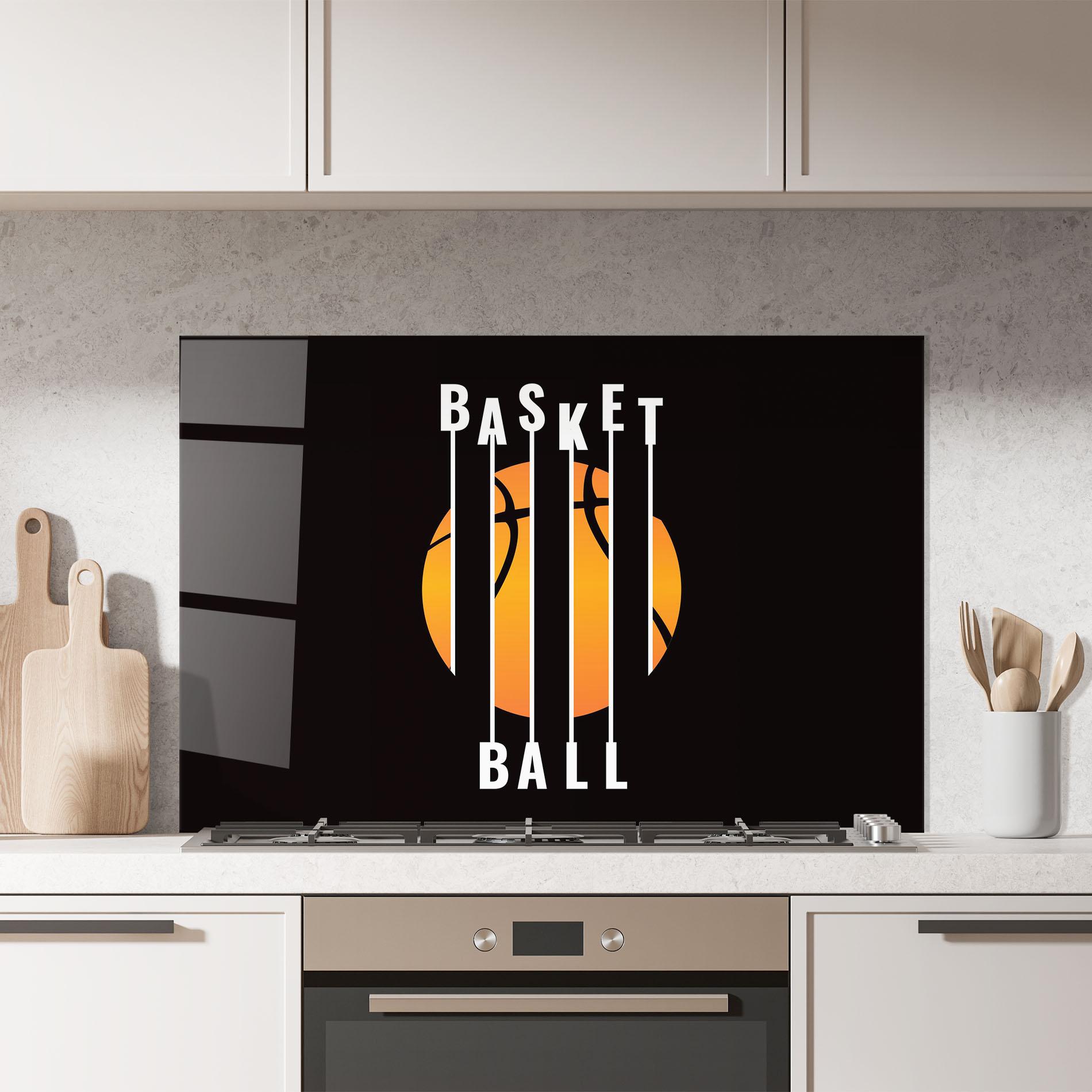 Konyhai üveg hátfal Basket Ball mockup 7