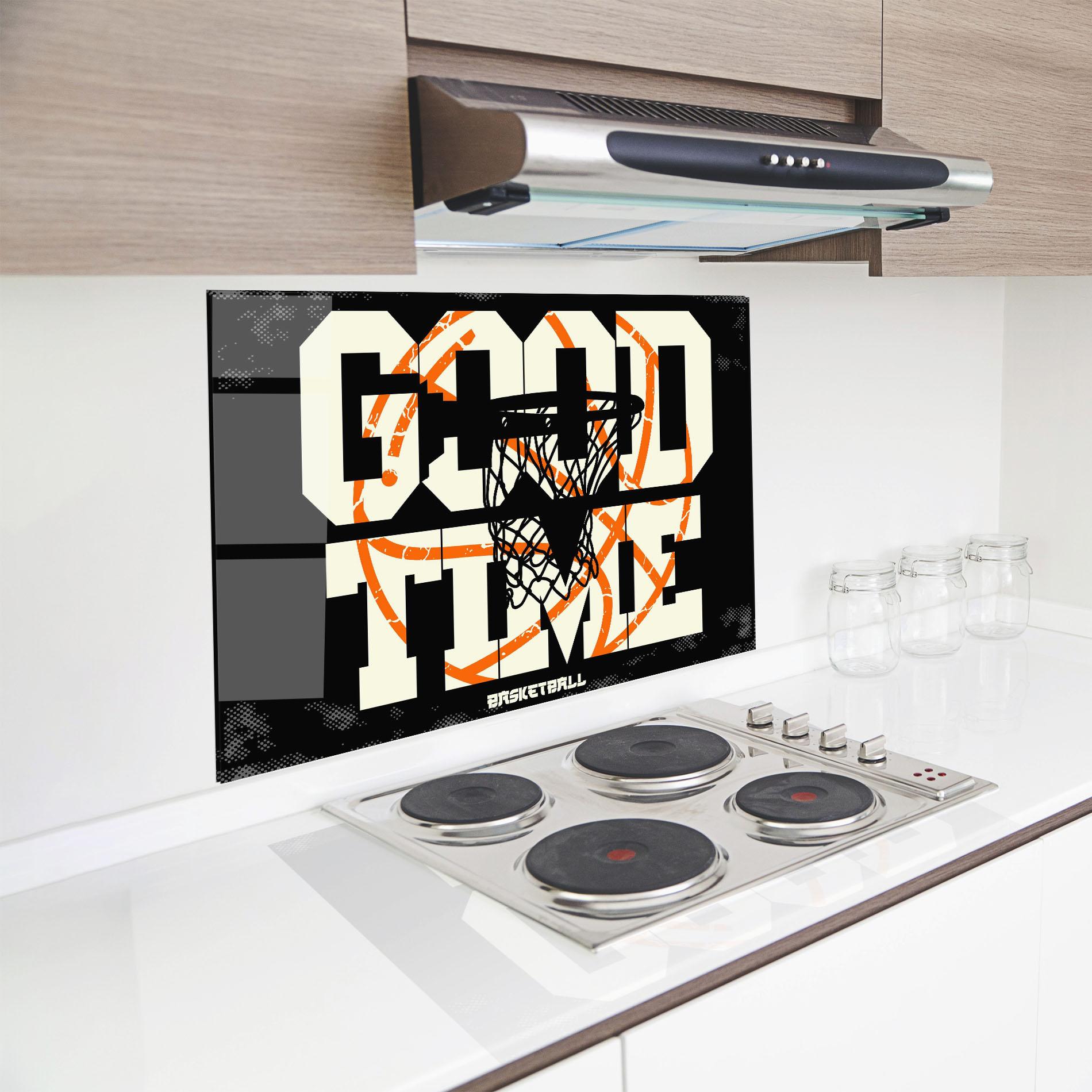 Konyhai üveg hátfal Good Time Basket mockup 8