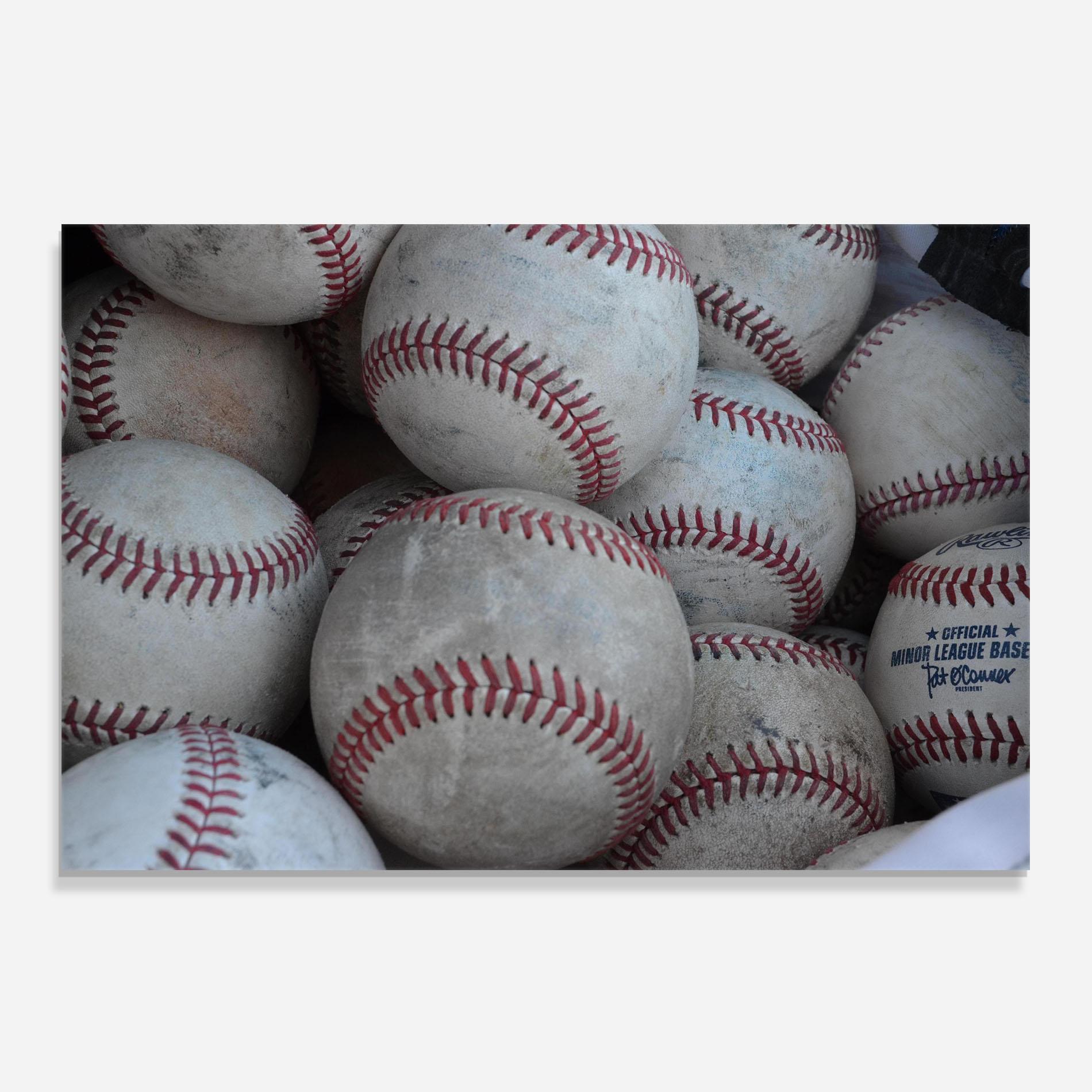 Konyhai üveg hátfal Baseball Balls Set mockup 0