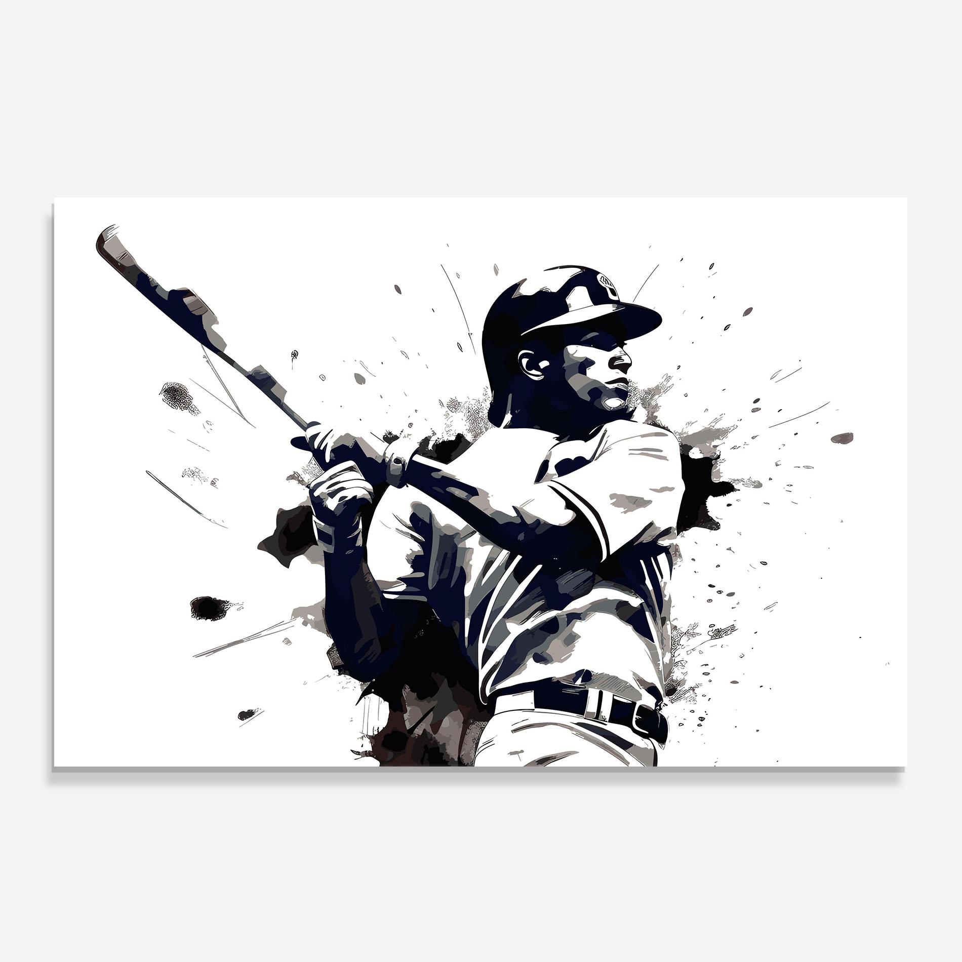 Konyhai üveg hátfal Baseball Grey Art mockup 0
