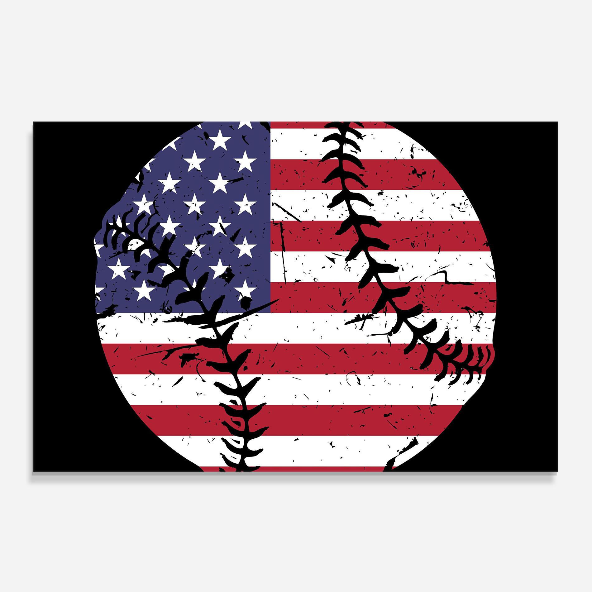 Konyhai üveg hátfal Baseball Usa mockup 0