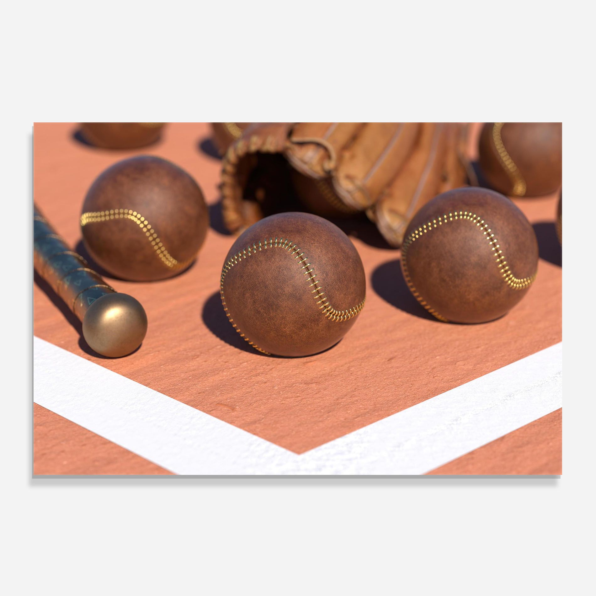 Brown Baseball Ball mockup 0