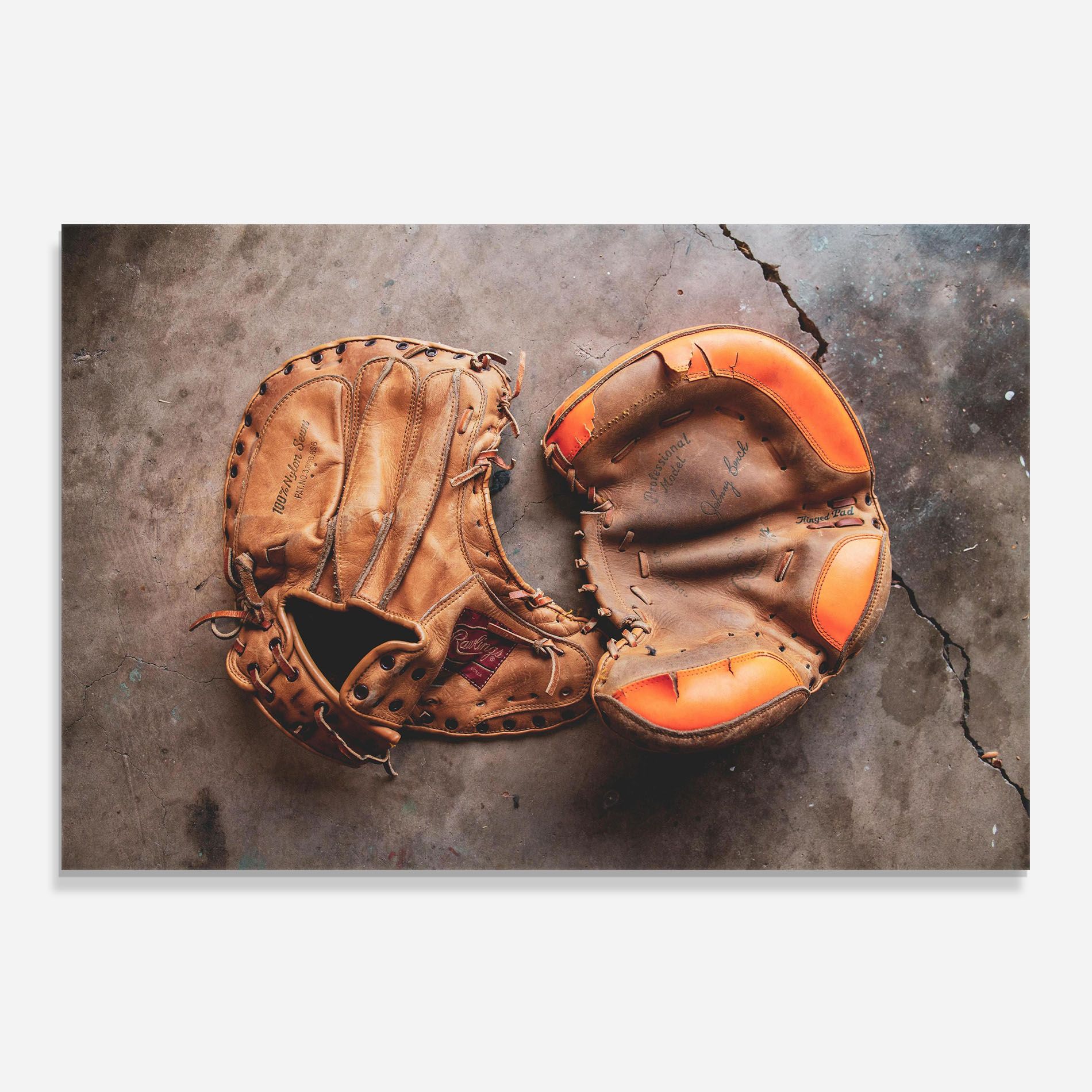 Brown Orange Baseball Gloves mockup 0