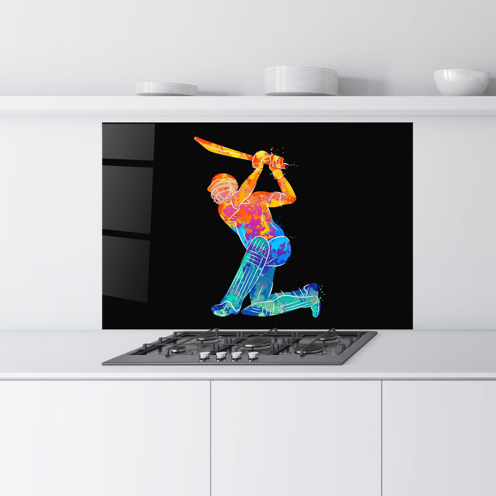 Konyhai üveg hátfal Baseball Color Art mockup 9