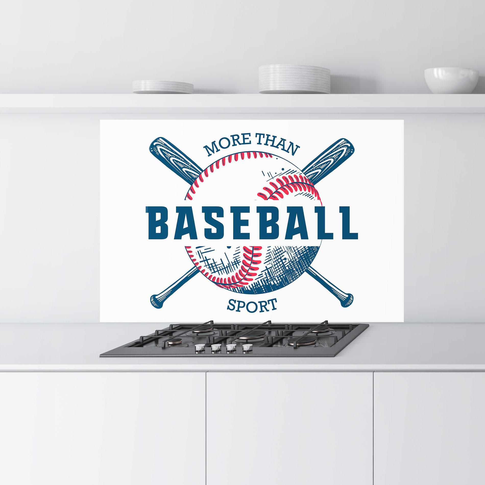 Konyhai üveg hátfal Baseball Sport mockup 9
