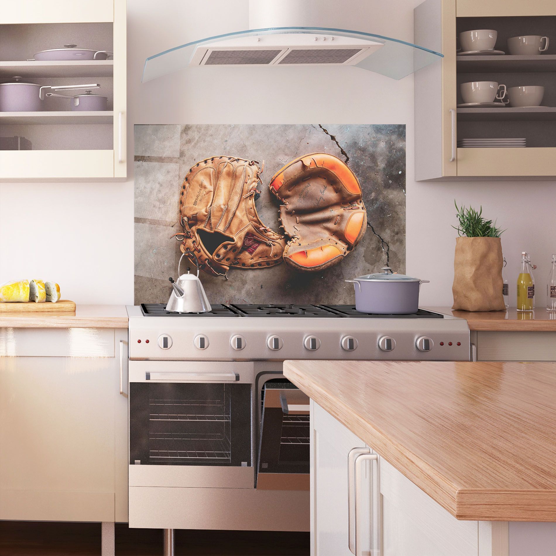 Brown Orange Baseball Gloves mockup 1