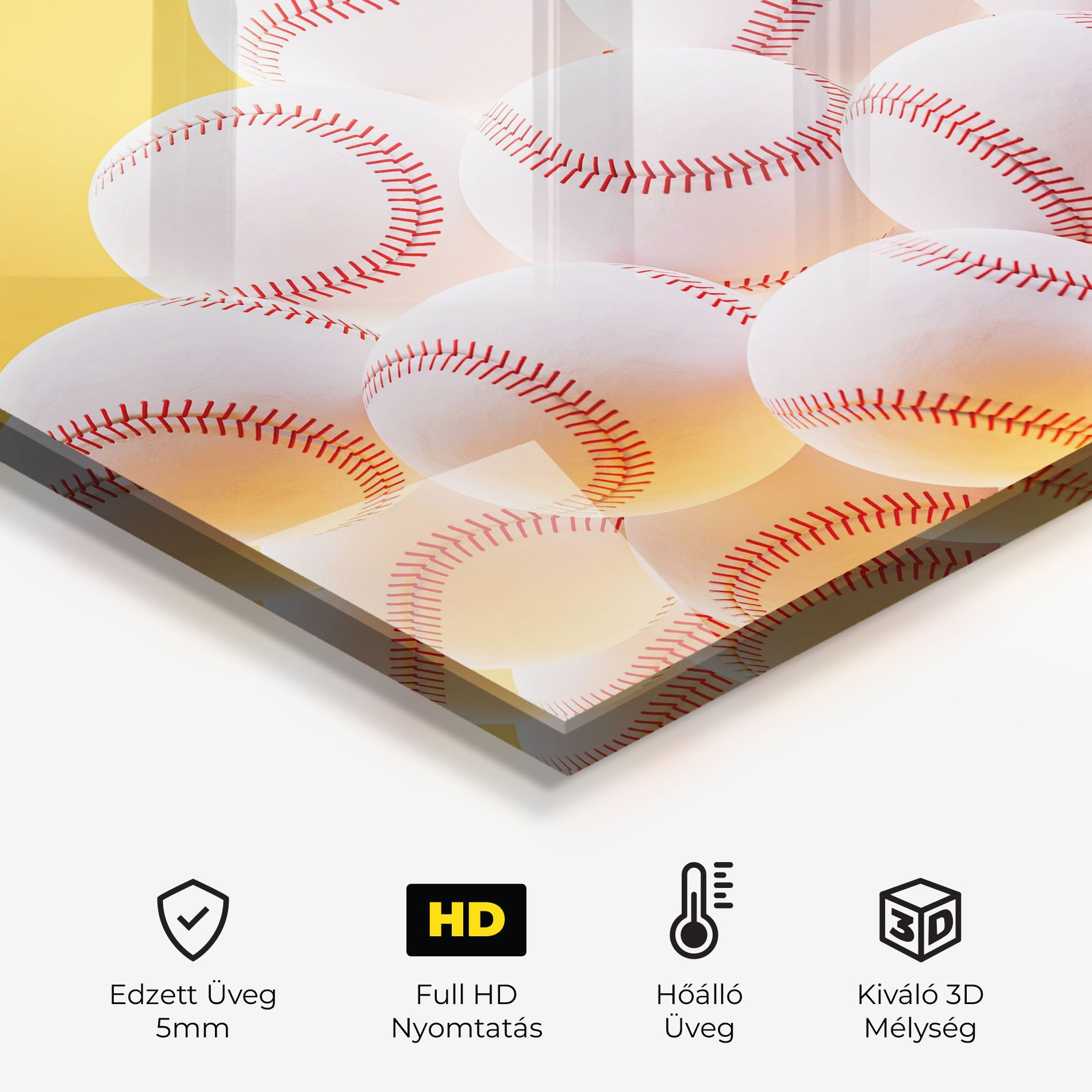 Baseball Ball On Yellow mockup 2