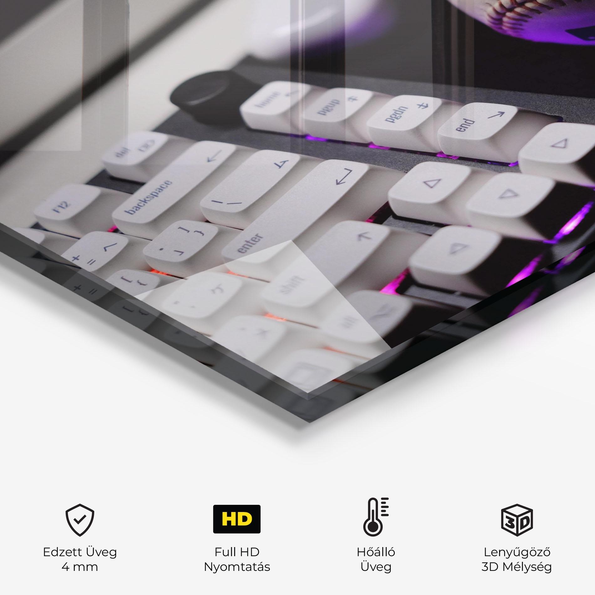 Konyhai üveg hátfal Baseball Ball Gaming mockup 2