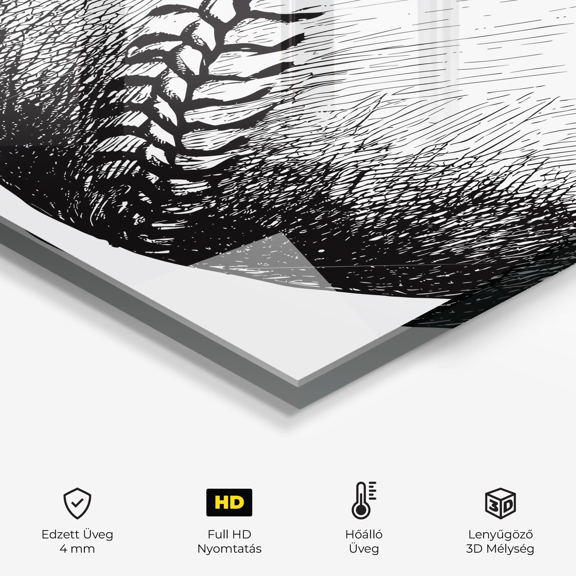 Konyhai üveg hátfal Baseball Black Line mockup 2