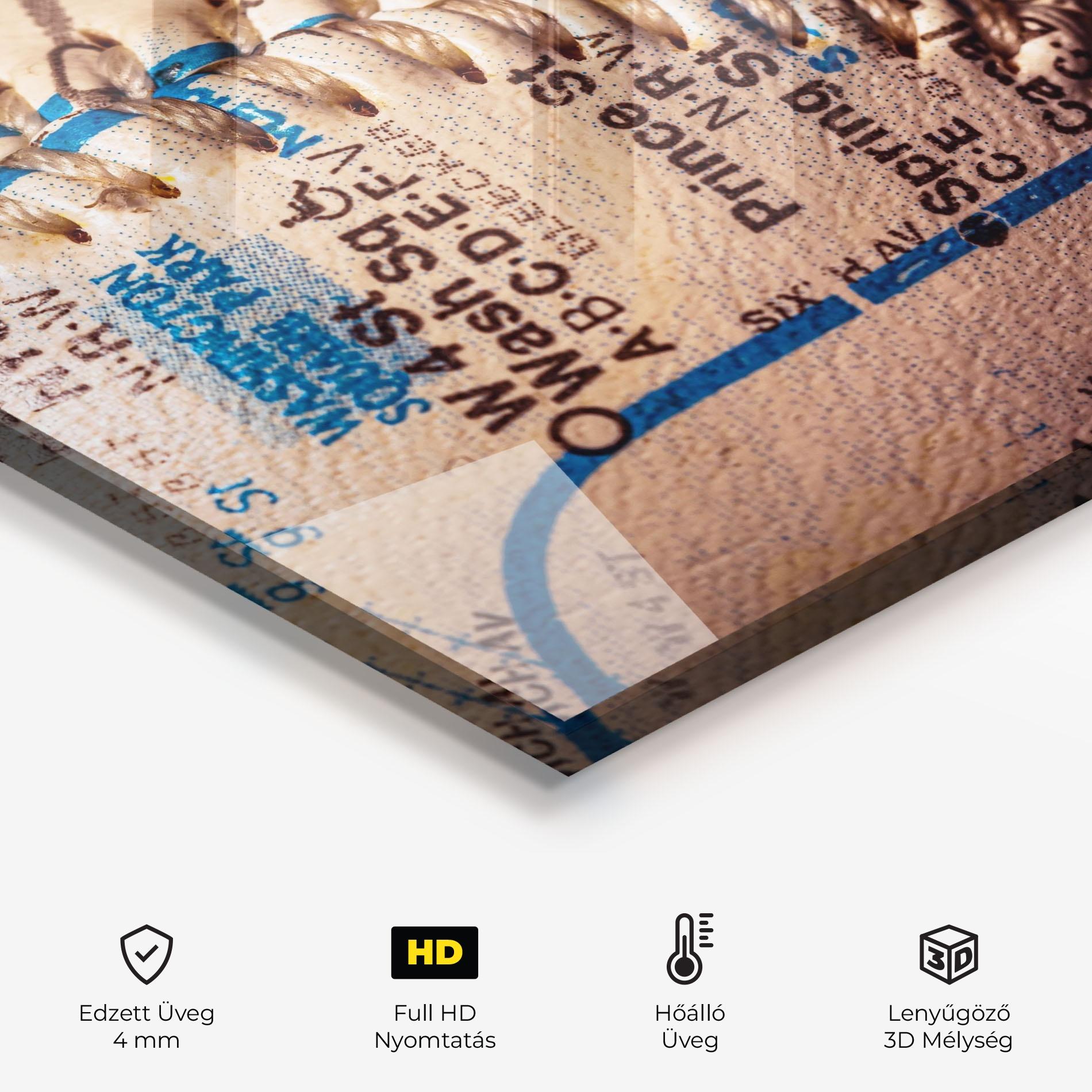 Konyhai üveg hátfal Blue Text Baseball Ball mockup 2