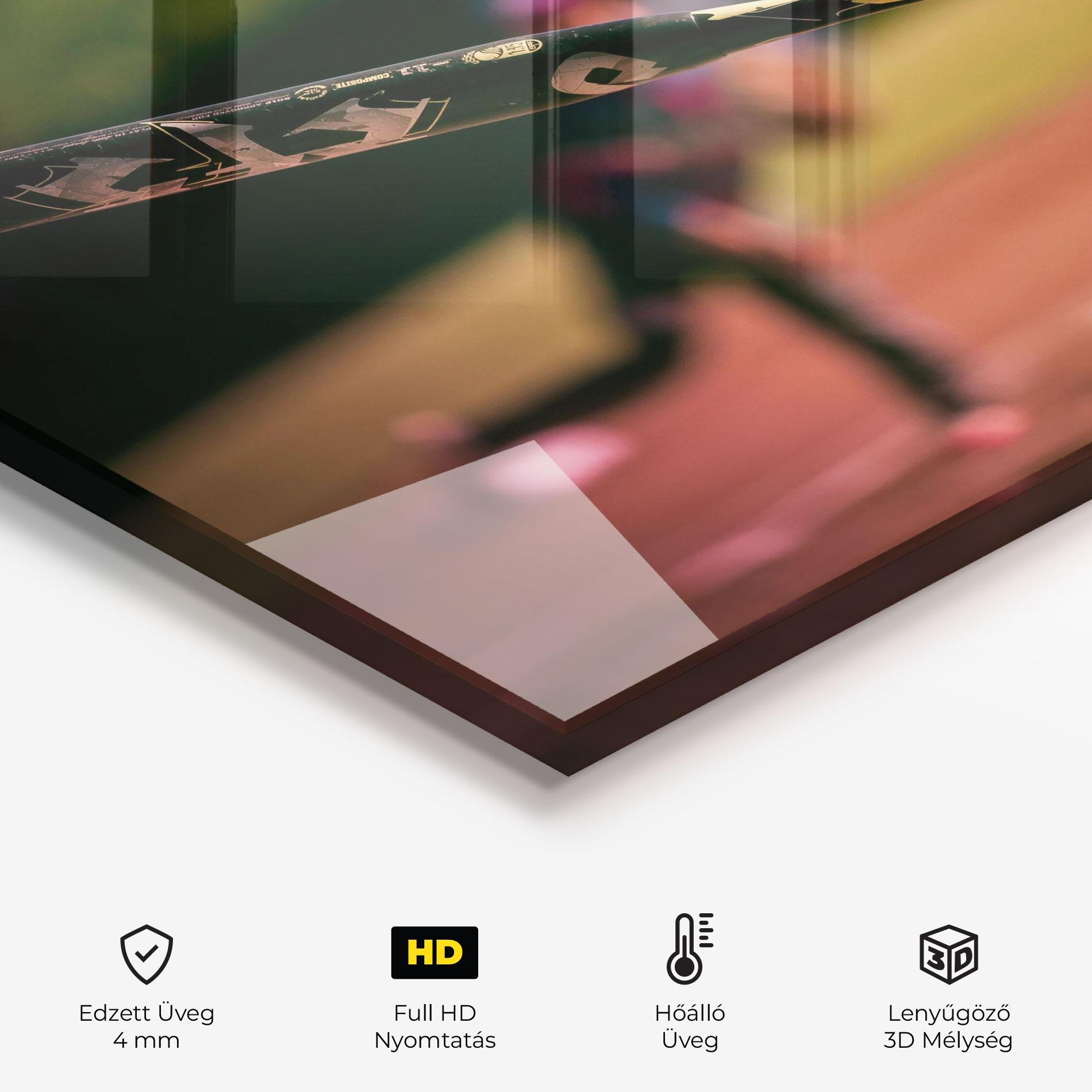 Konyhai üveg hátfal Child Playing Baseball mockup 2