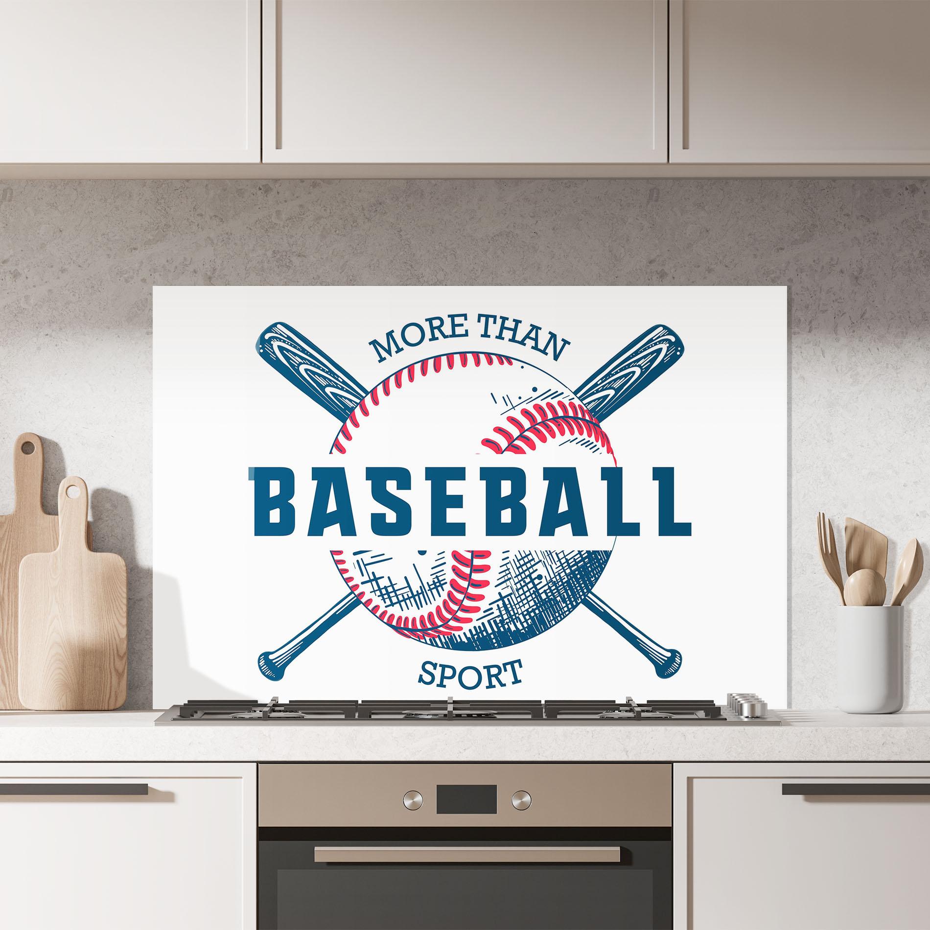 Konyhai üveg hátfal Baseball Sport mockup 7