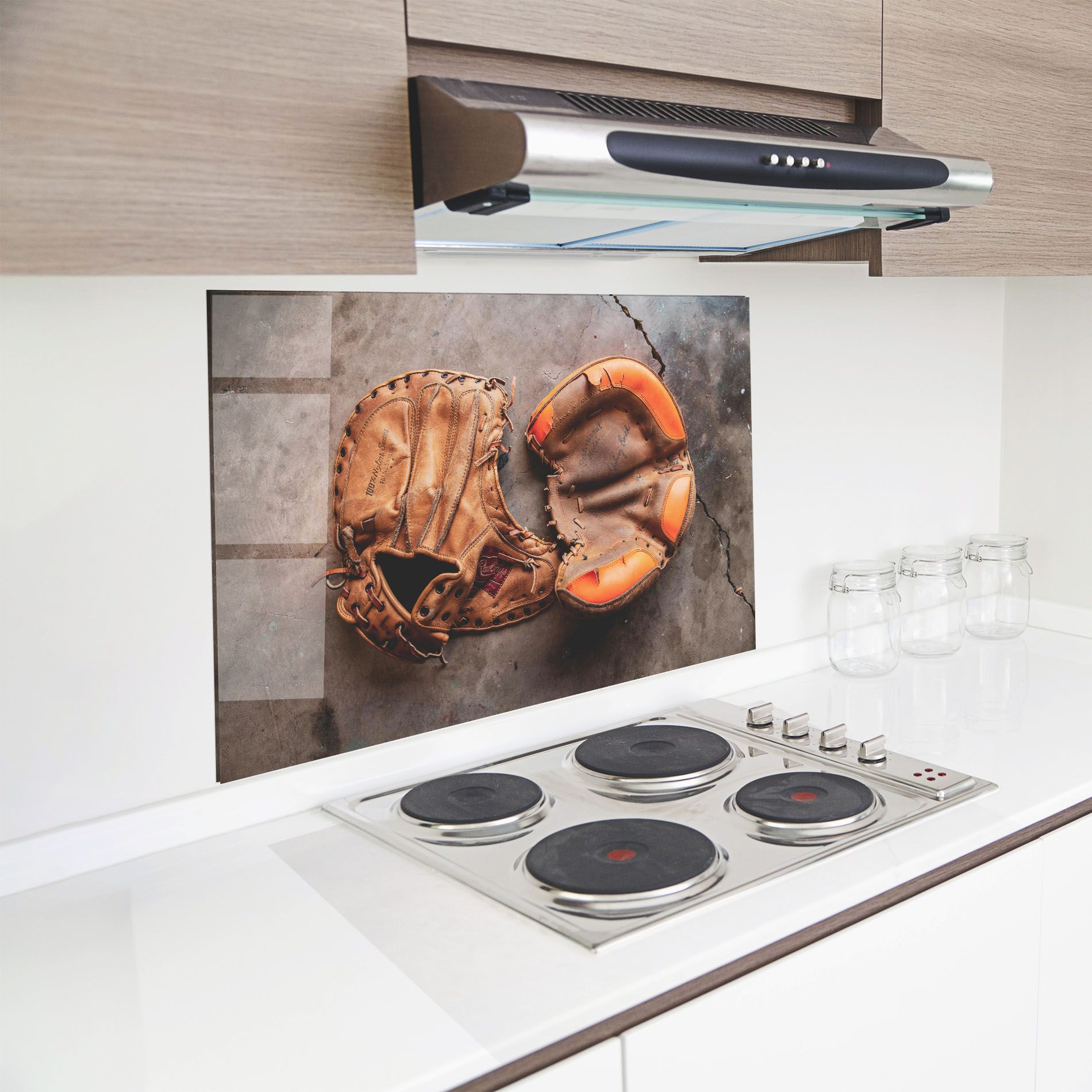 Brown Orange Baseball Gloves mockup 8