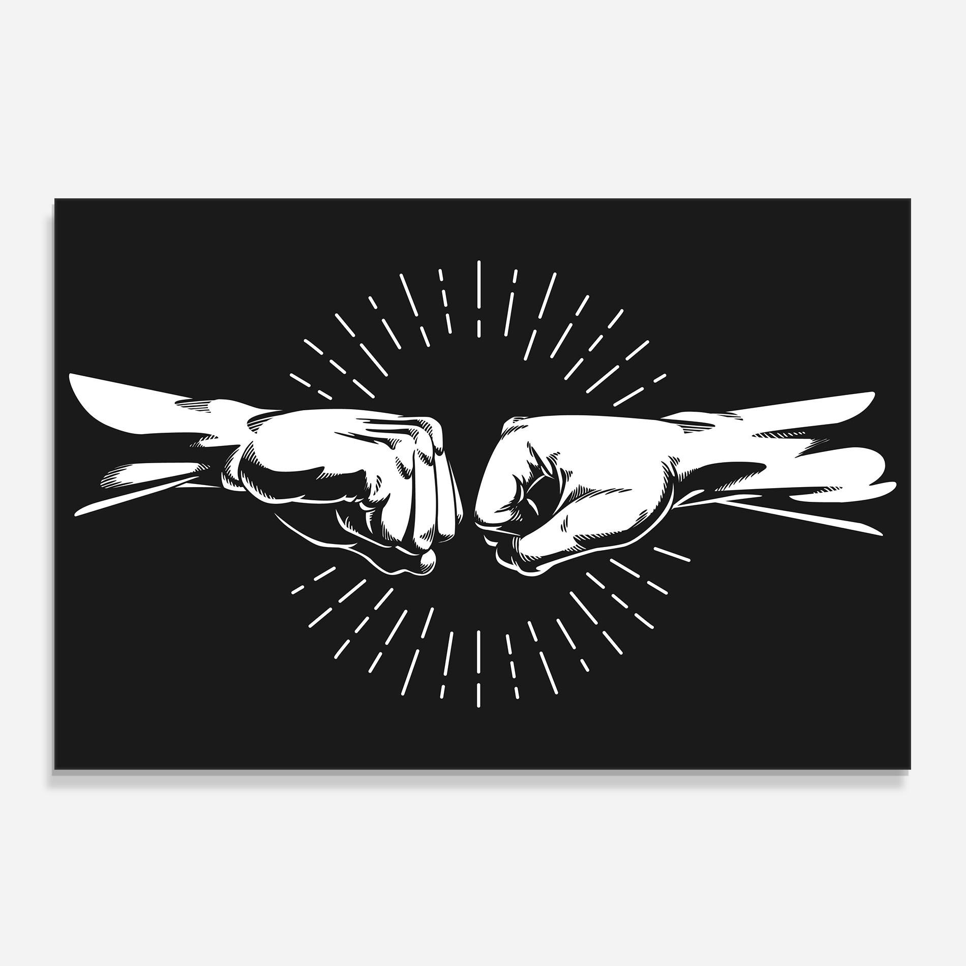 Konyhai üveg hátfal Grey Handshake Box mockup 0