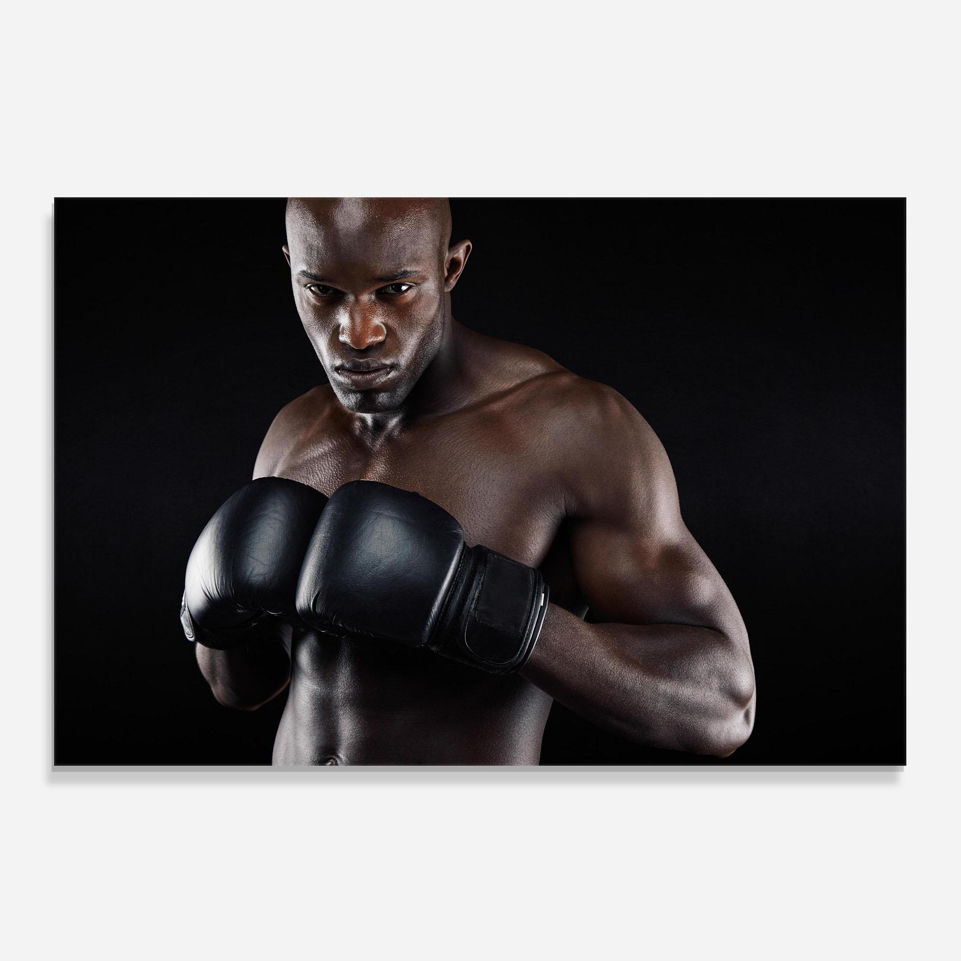 Konyhai üveg hátfal Powerful Fighter mockup 0