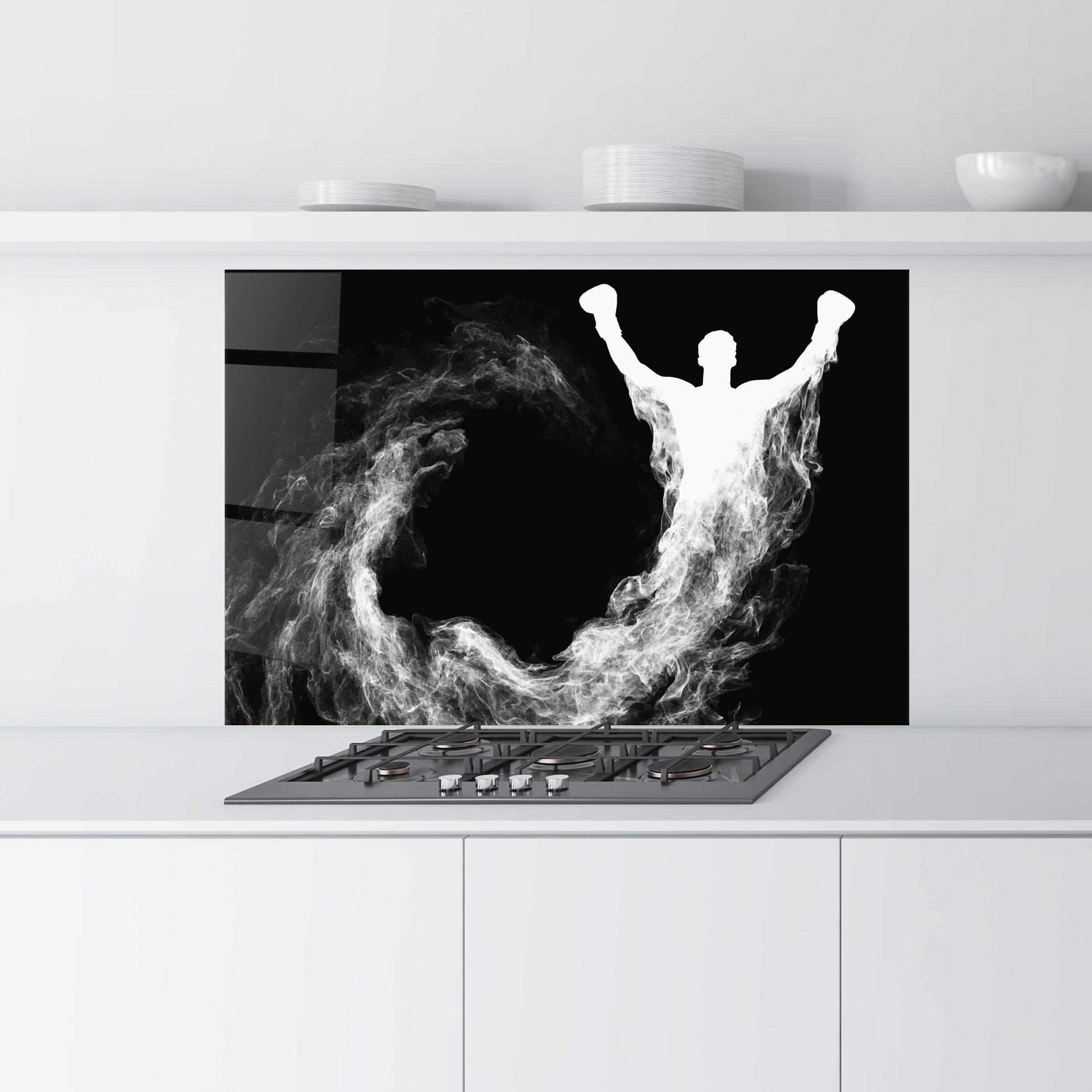 Konyhai üveg hátfal Box White Smoke mockup 9