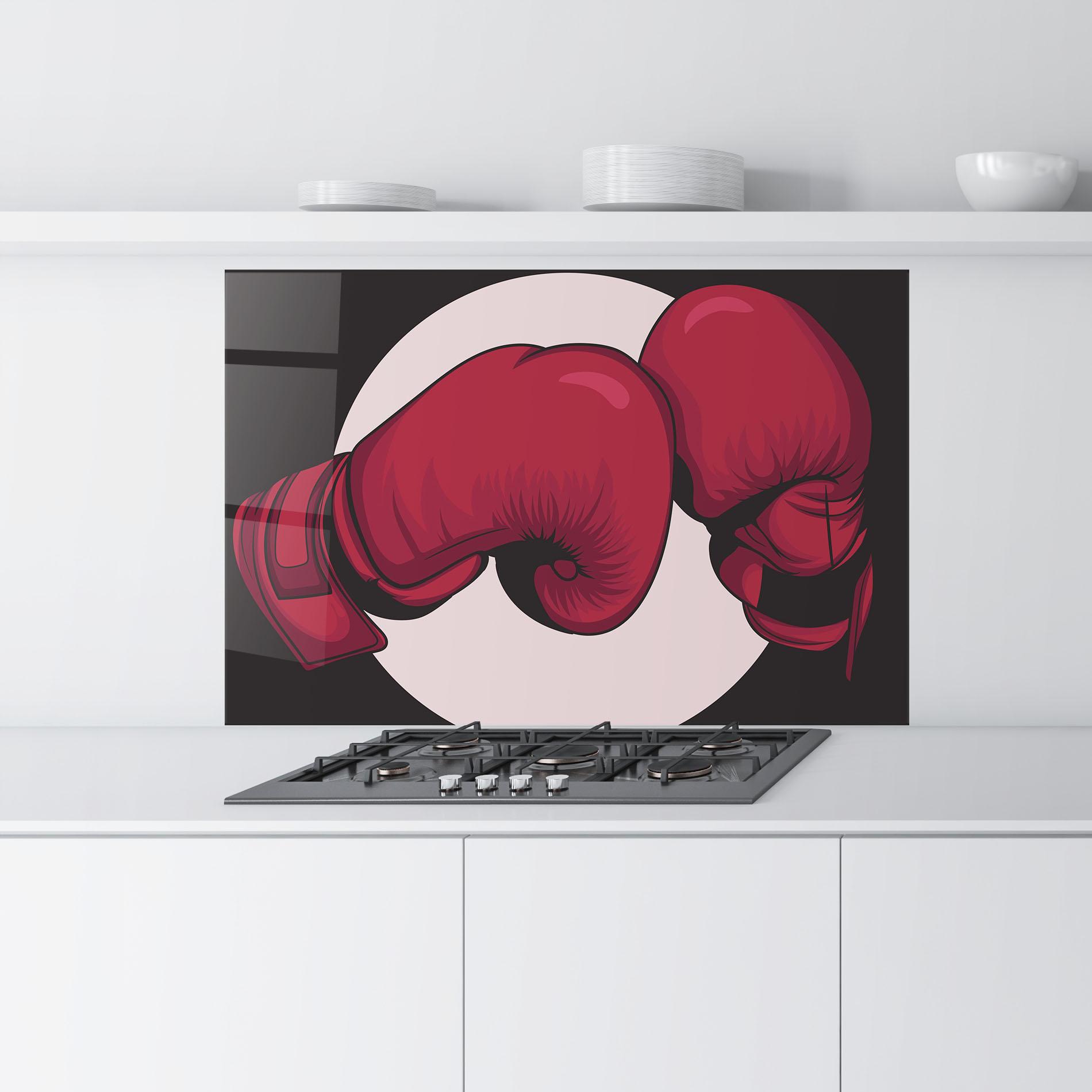Konyhai üveg hátfal Boxing Cream Circle mockup 9