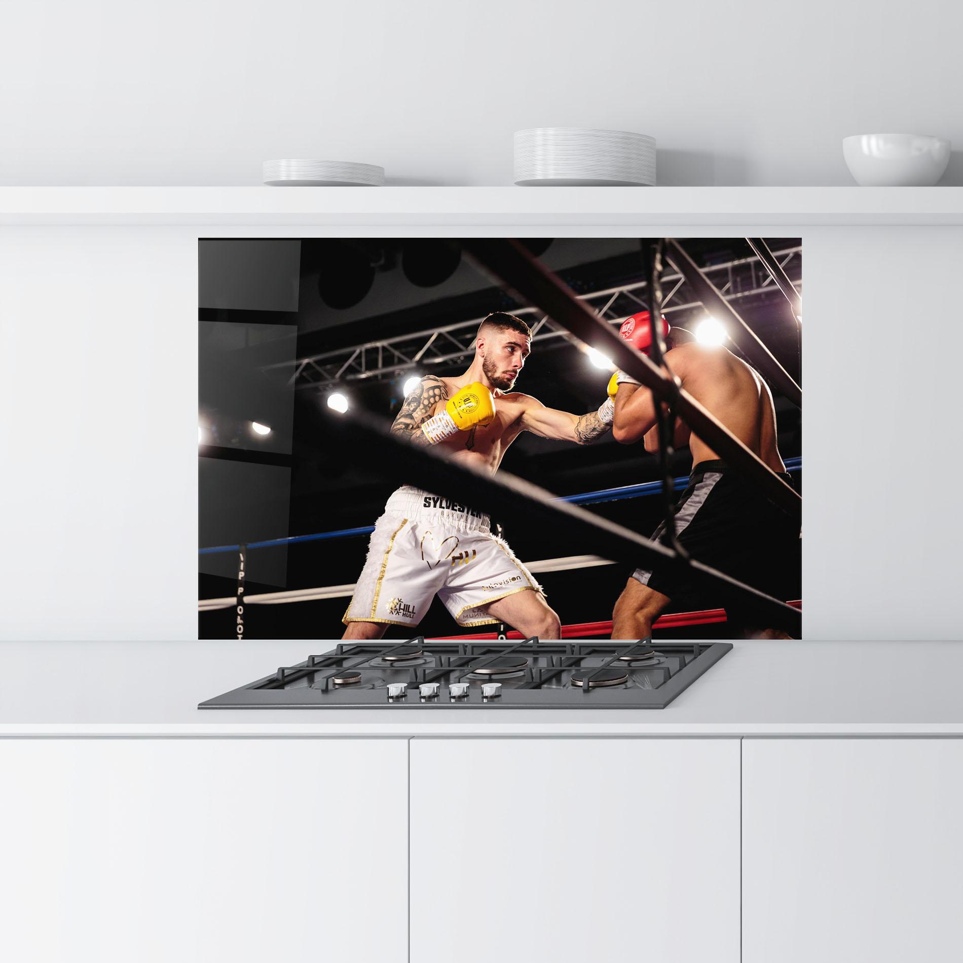 Konyhai üveg hátfal Yellow Gloves mockup 9