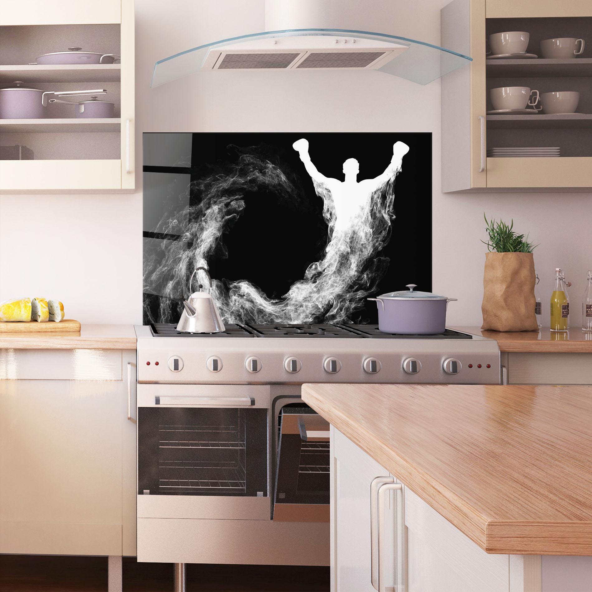 Konyhai üveg hátfal Box White Smoke mockup 1