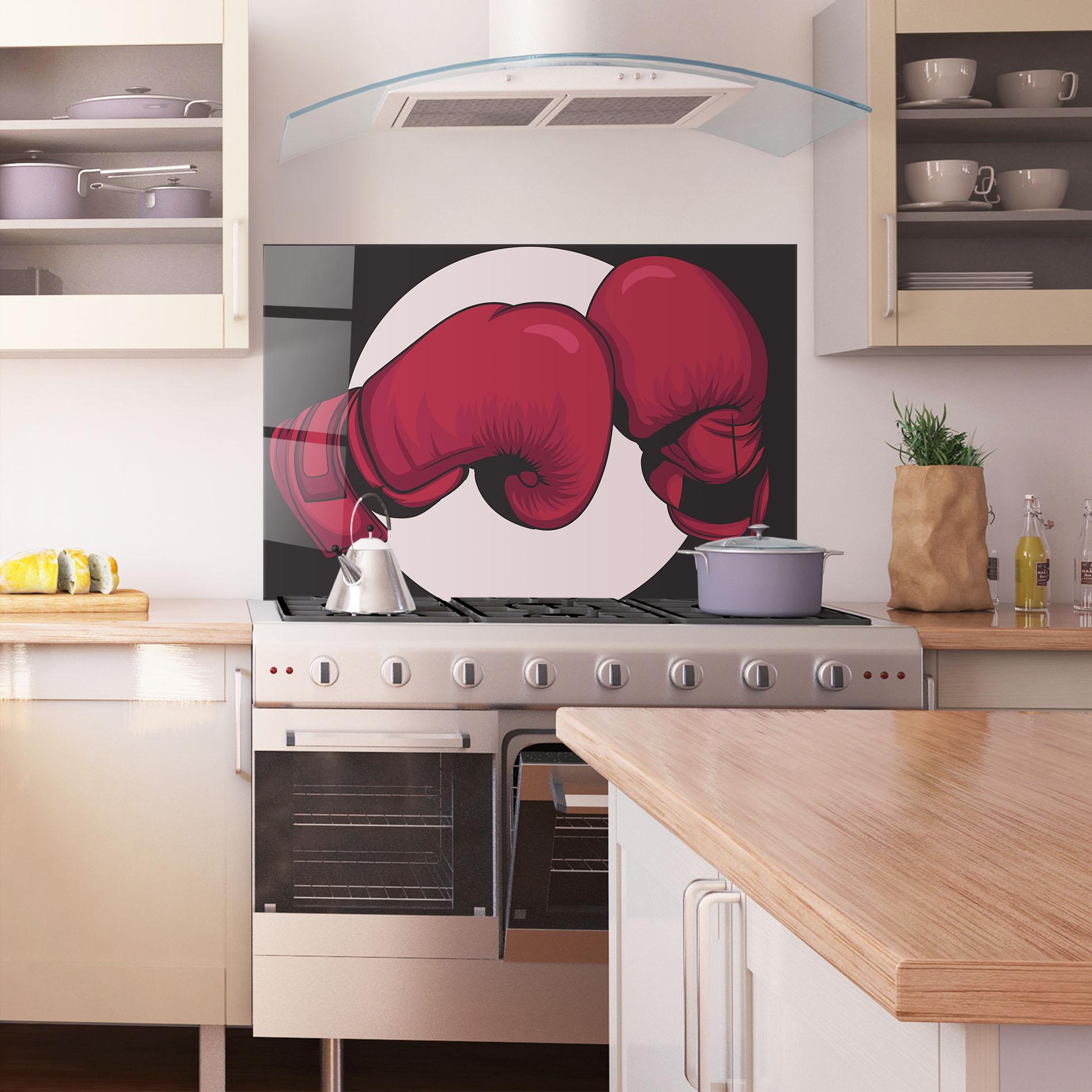 Konyhai üveg hátfal Boxing Cream Circle mockup 1
