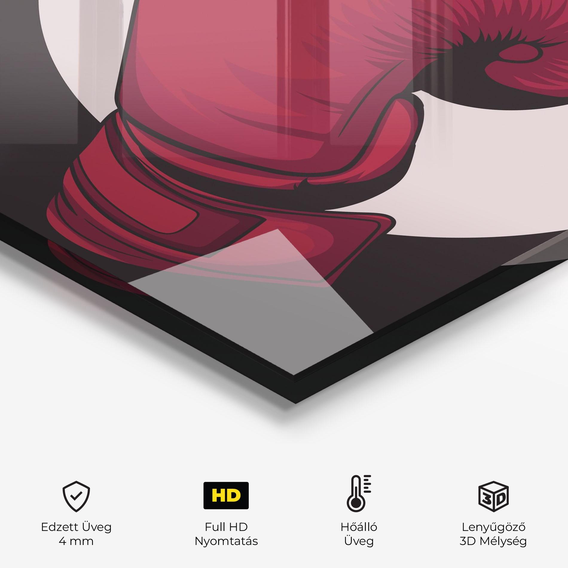 Konyhai üveg hátfal Boxing Cream Circle mockup 2