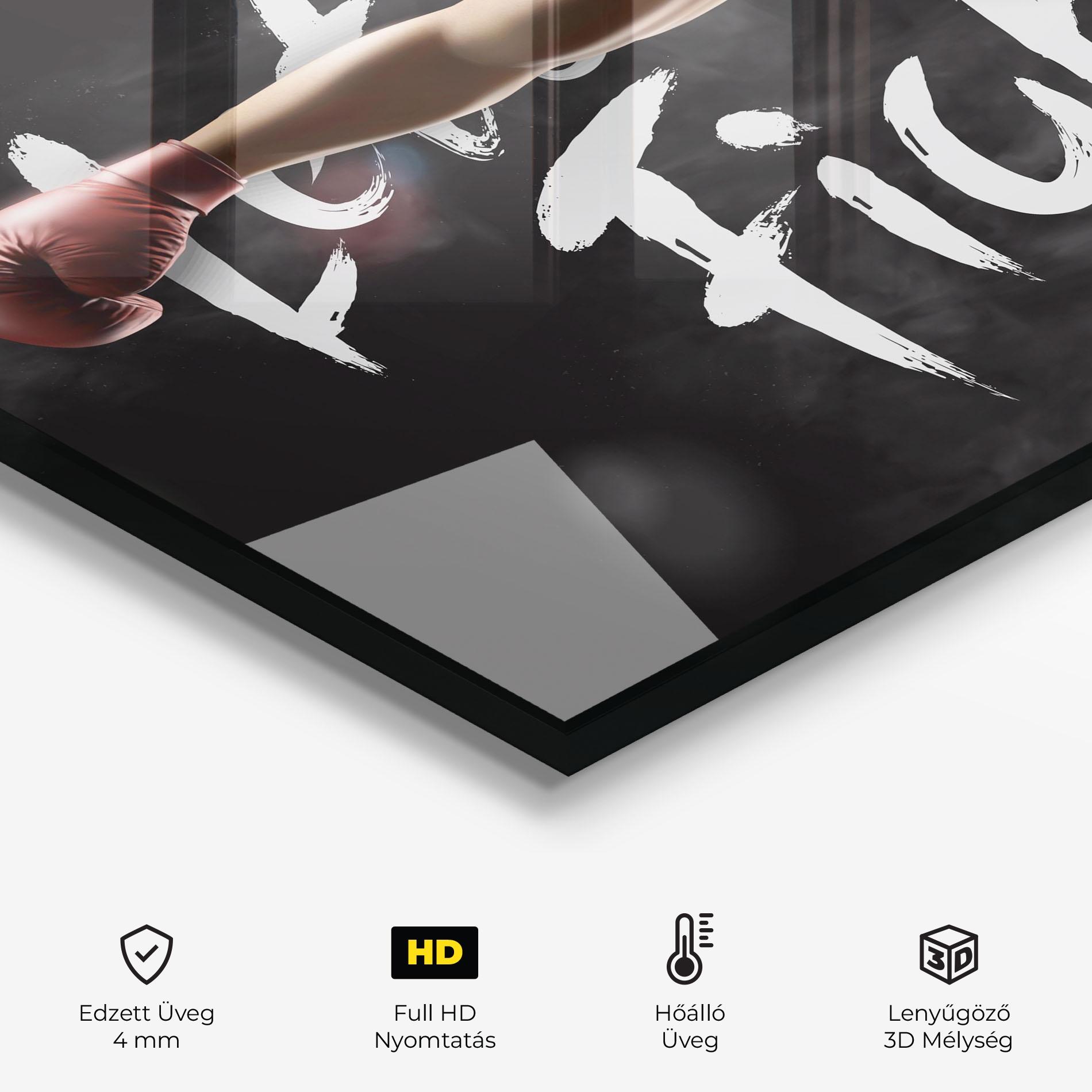 Konyhai üveg hátfal Lets Get Fight mockup 2