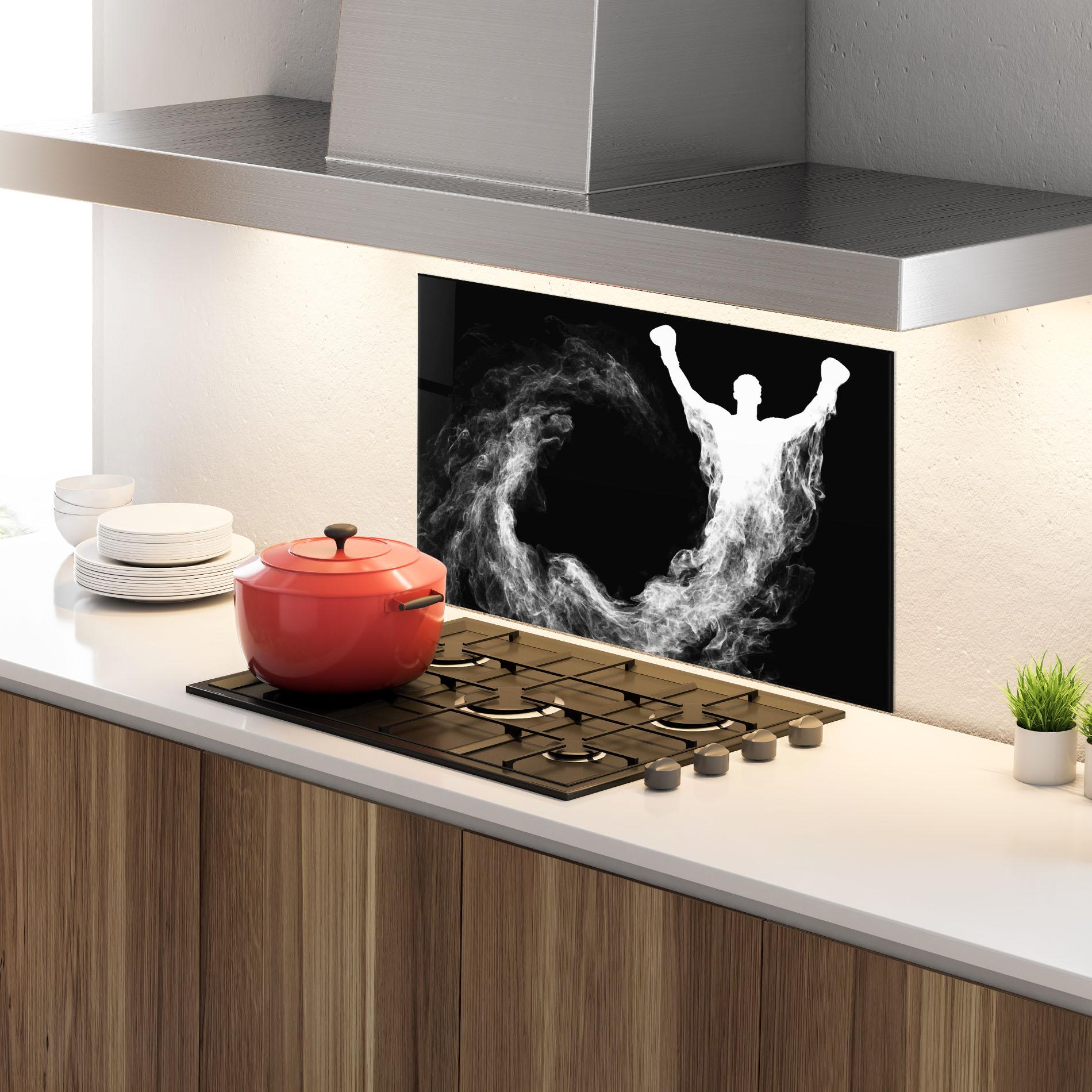 Konyhai üveg hátfal Box White Smoke mockup 4