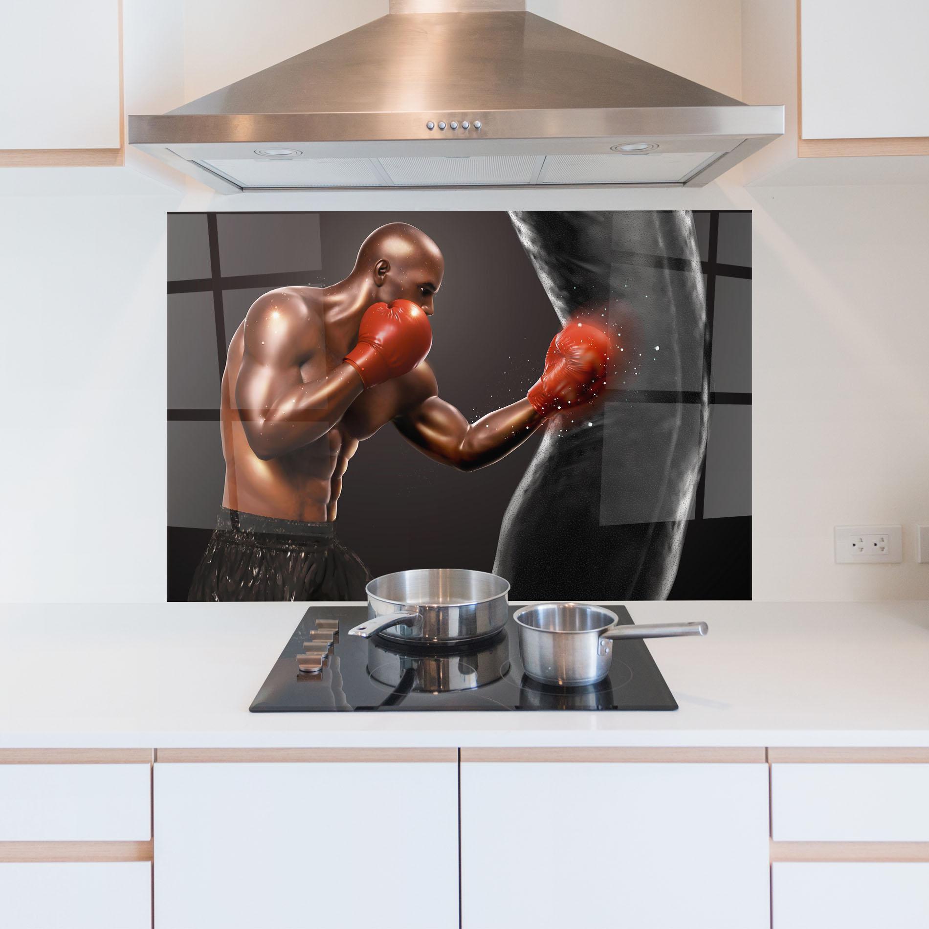 Konyhai üveg hátfal Strong Box mockup 5