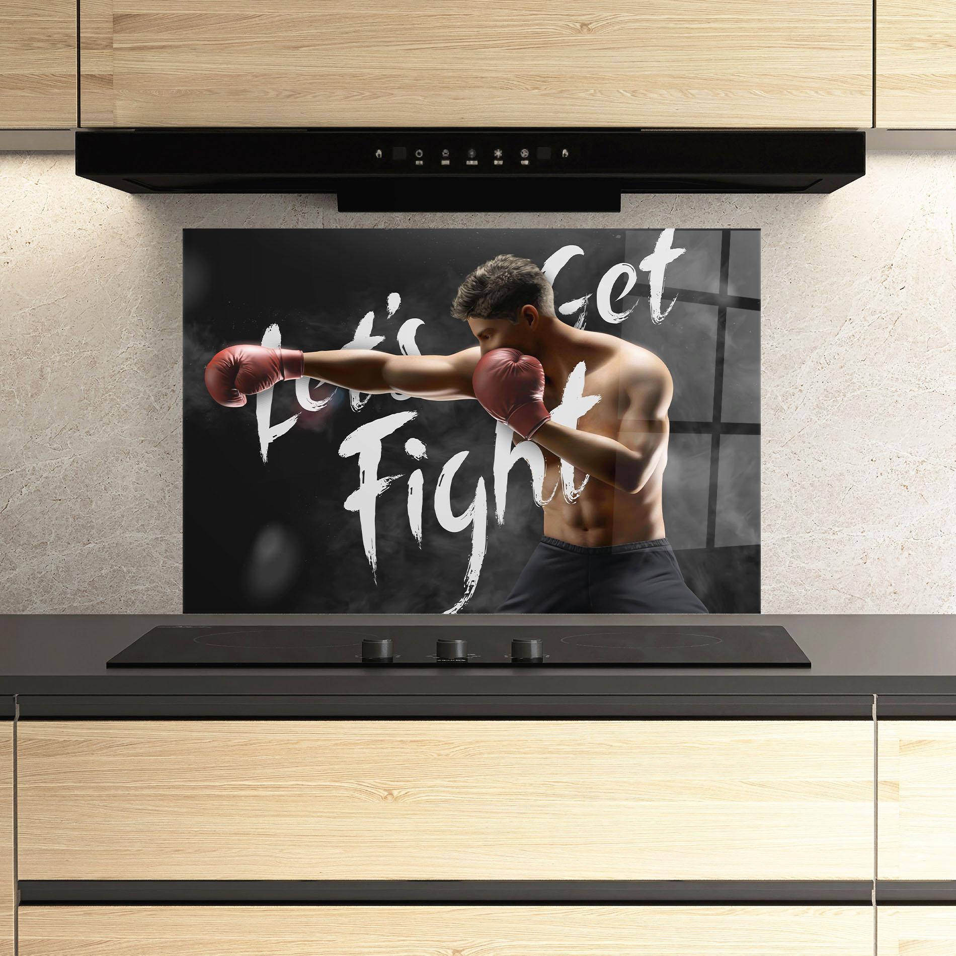 Konyhai üveg hátfal Lets Get Fight mockup 3