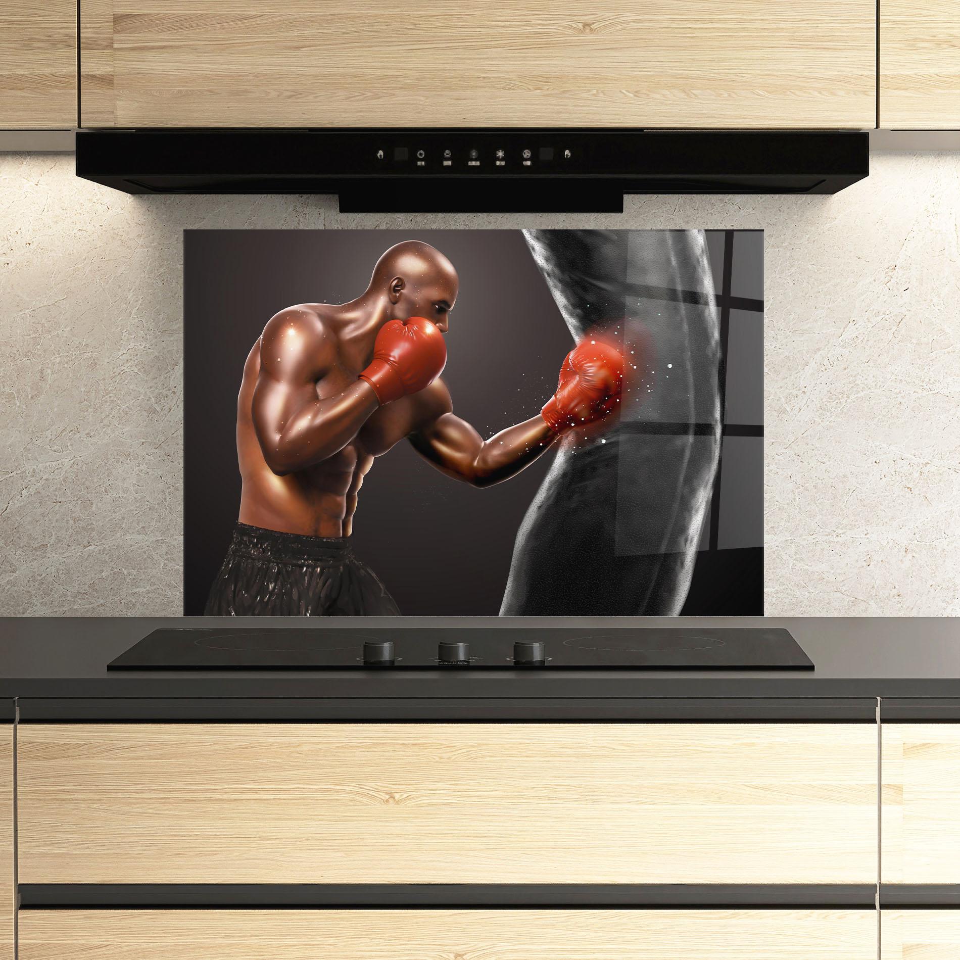 Konyhai üveg hátfal Strong Box mockup 3