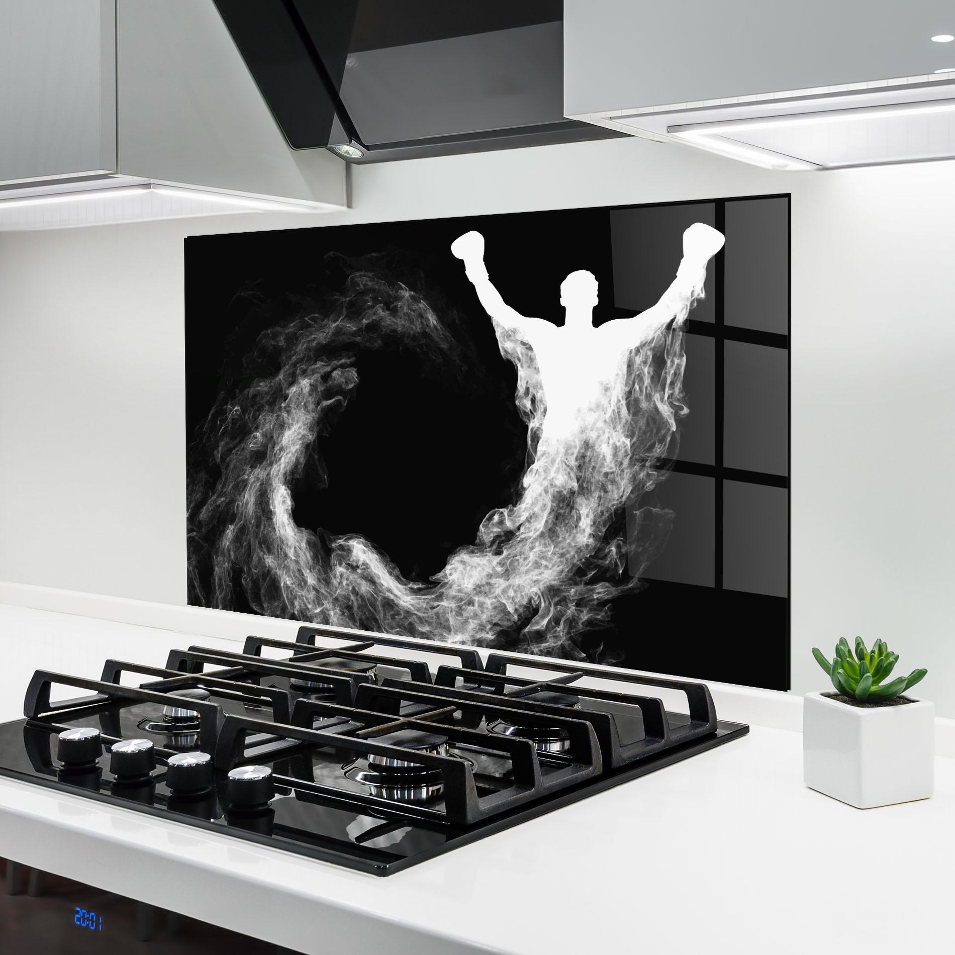 Konyhai üveg hátfal Box White Smoke mockup 6