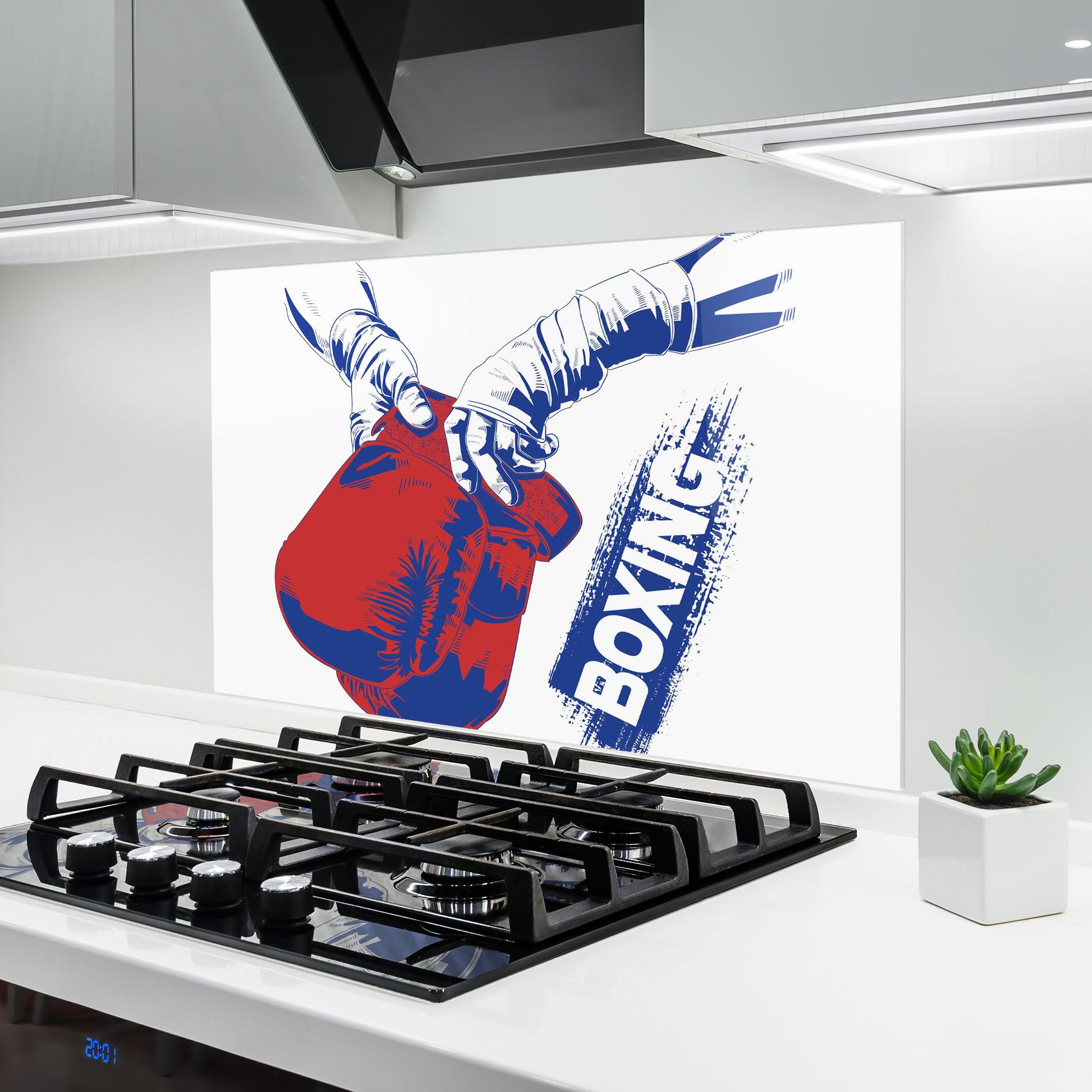 Konyhai üveg hátfal Boxing Blue mockup 6