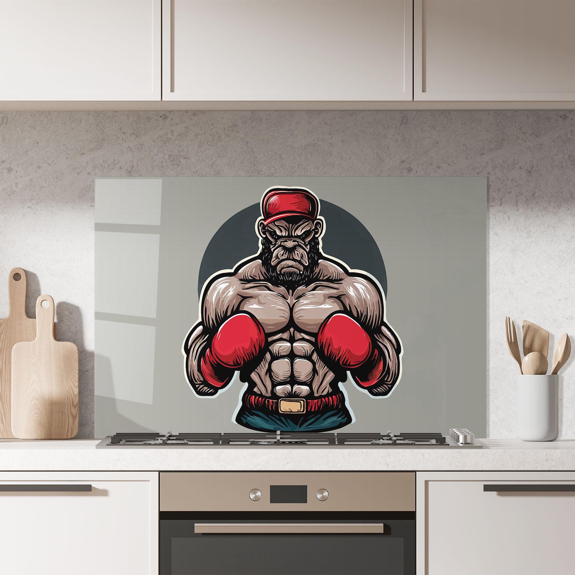 Konyhai üveg hátfal Boxer Character mockup 7