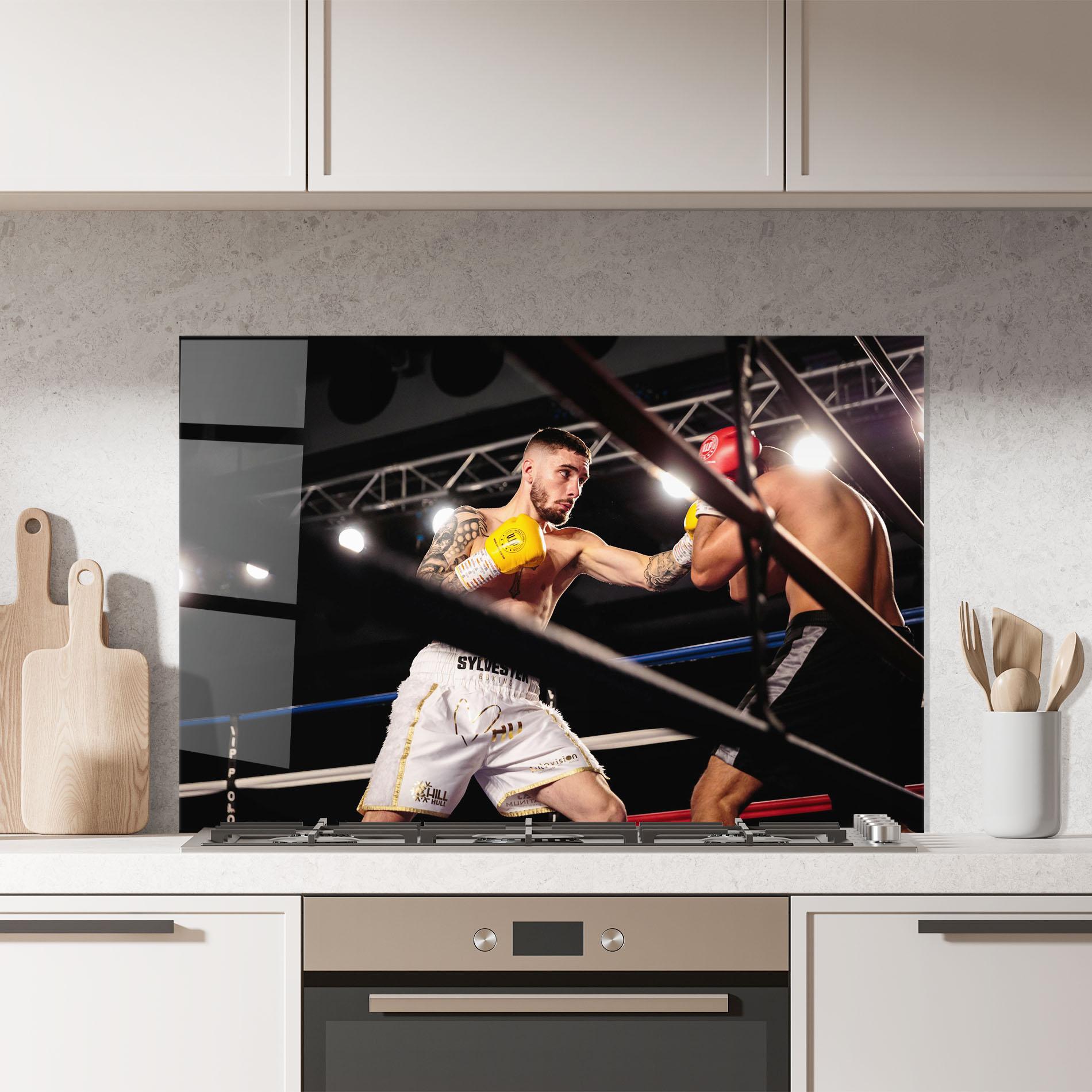 Konyhai üveg hátfal Yellow Gloves mockup 7