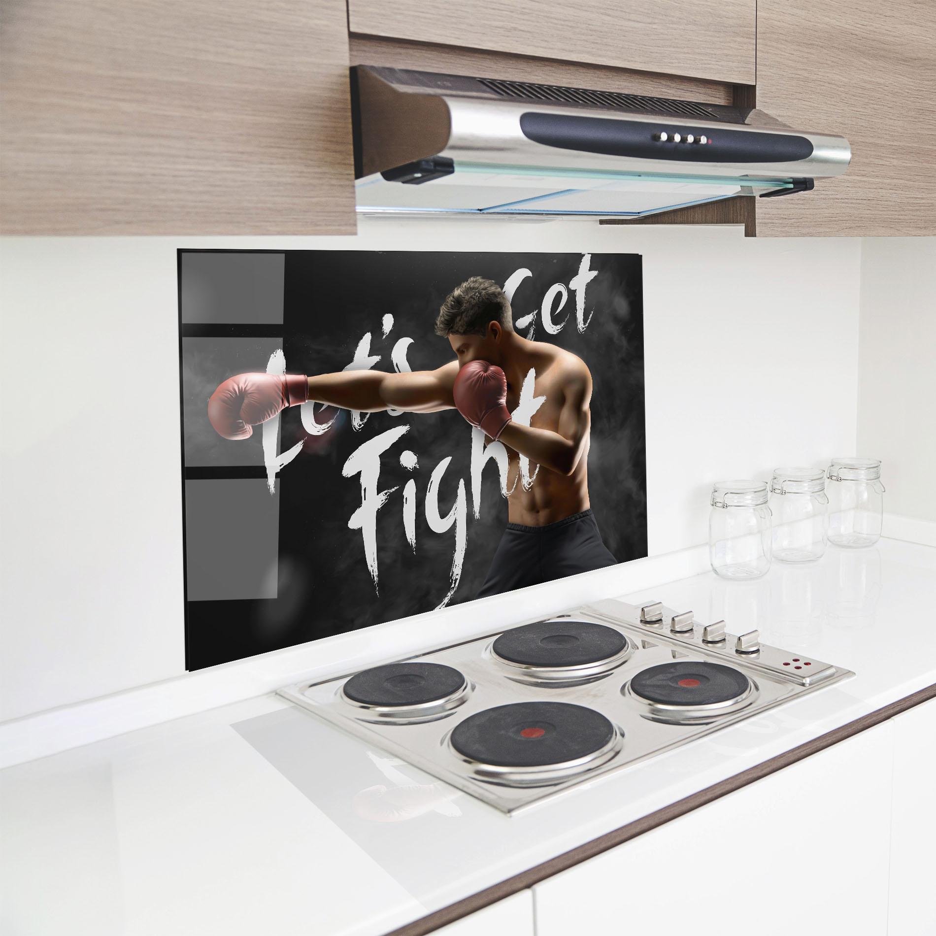 Konyhai üveg hátfal Lets Get Fight mockup 8