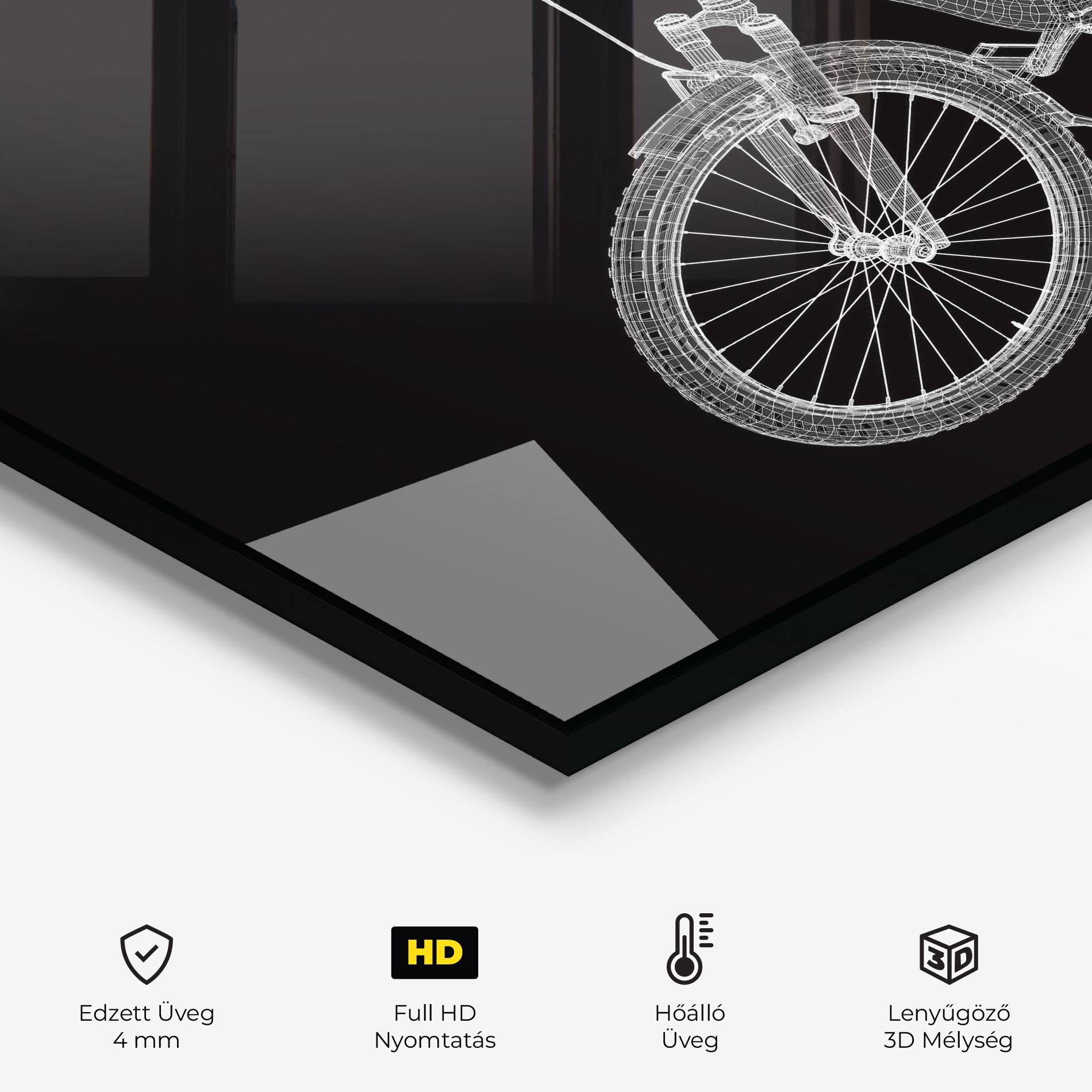Konyhai üveg hátfal Bicycle 3d Model mockup 2