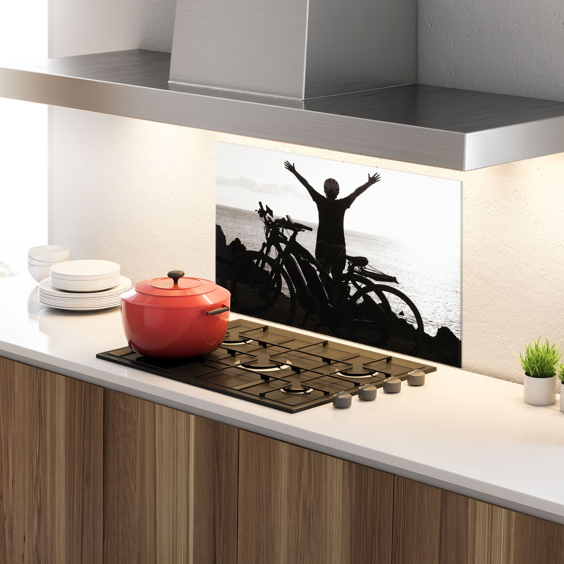 Facing Sea Woman mockup 4