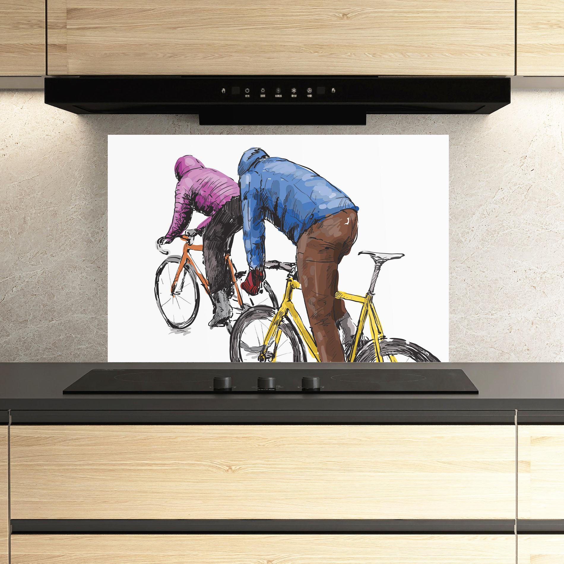 Konyhai üveg hátfal Bike Trip mockup 3