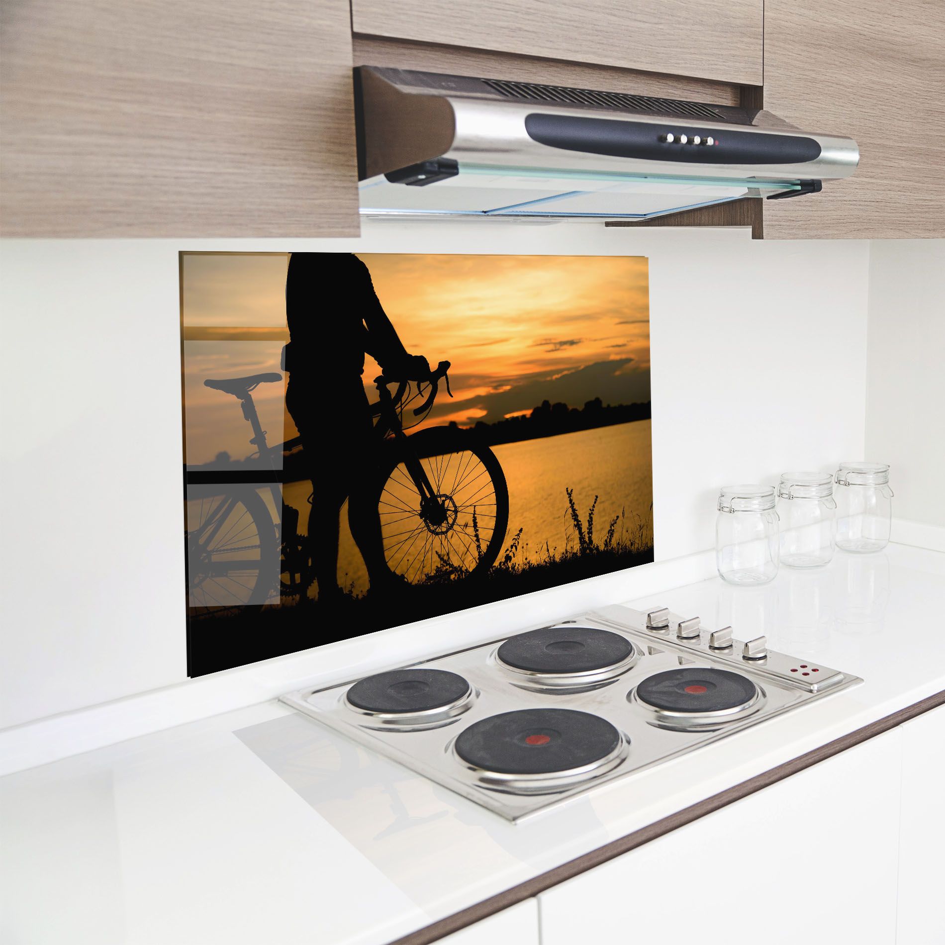 Bicycle Sunset Silhouette mockup 8