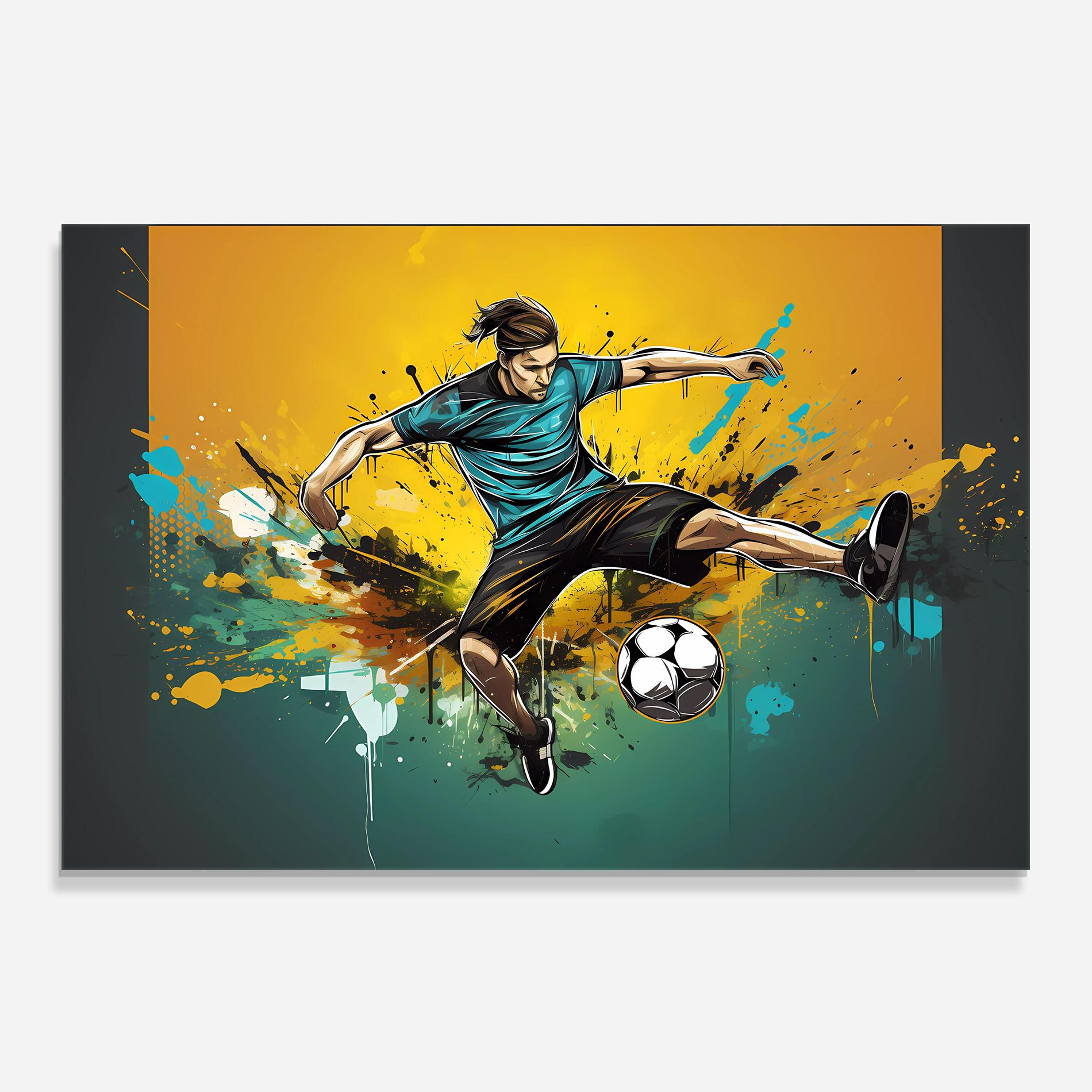 Player Kicks Ball mockup 0