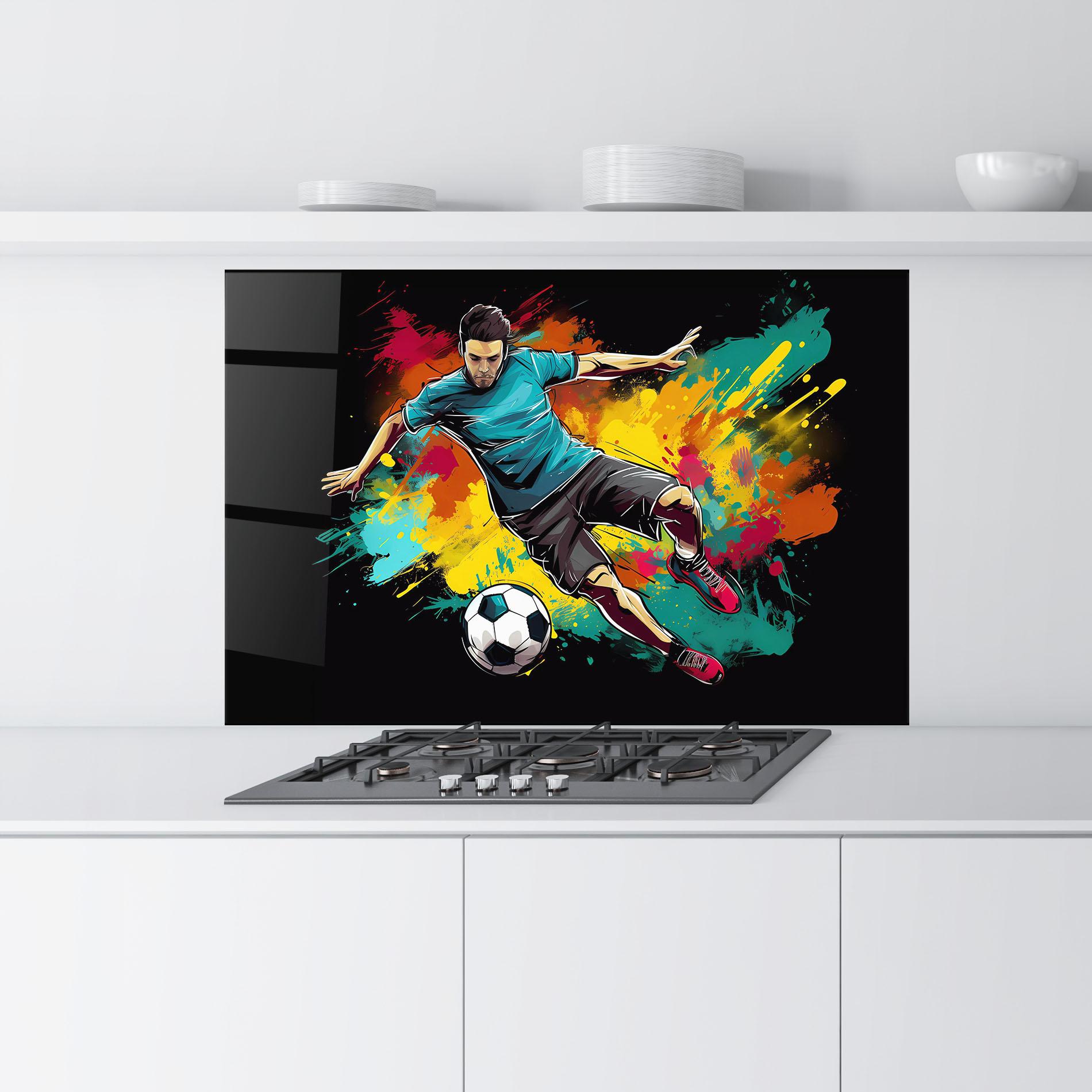 Konyhai üveg hátfal Foot Force mockup 9