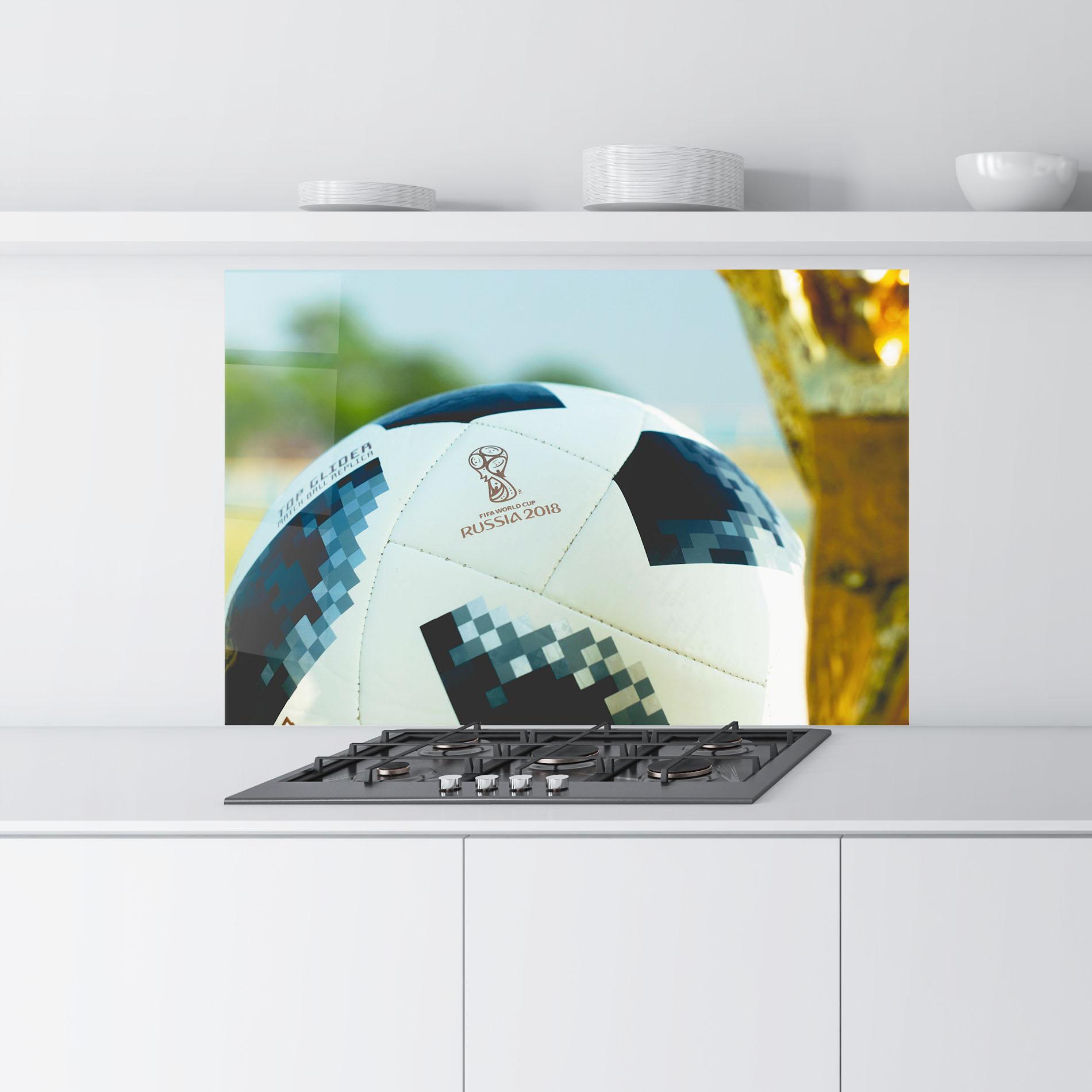 Konyhai üveg hátfal Golden Award For Football mockup 9