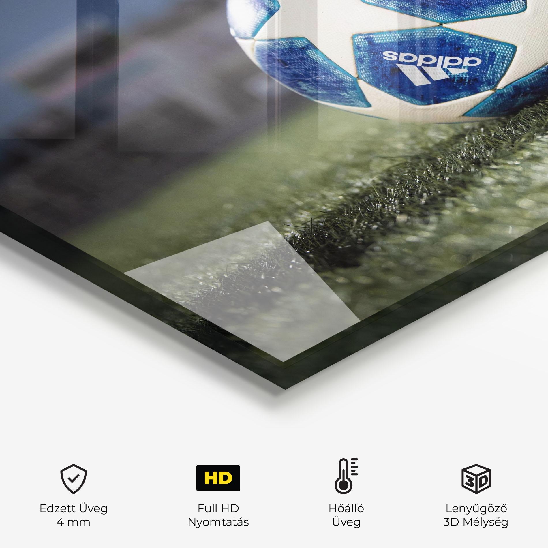 Konyhai üveg hátfal White Stars Football mockup 2